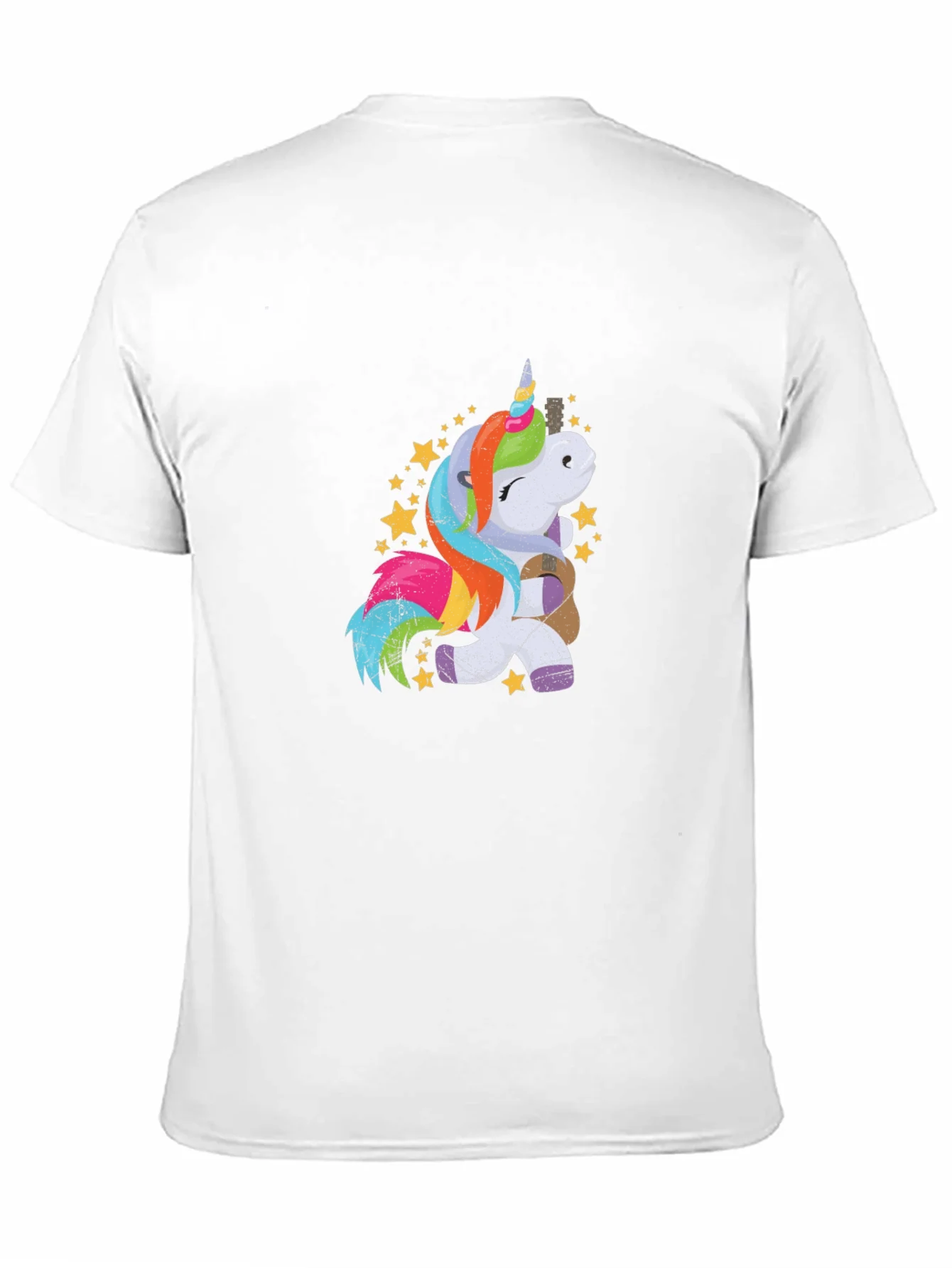Unicorn Guitar Graphic Tee - Mens Black T-Shirt