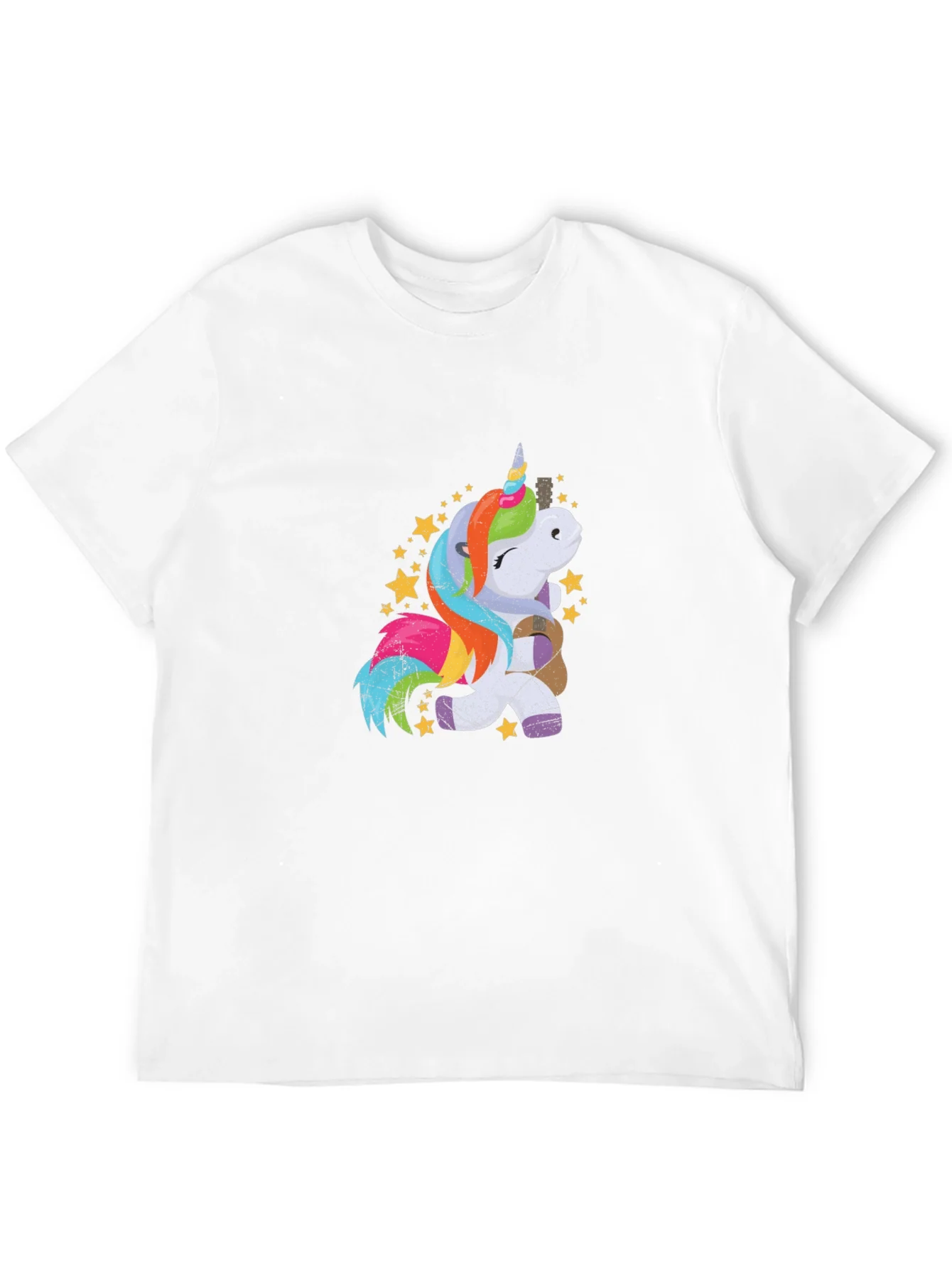 Unicorn Guitar Graphic Tee - Mens Black T-Shirt