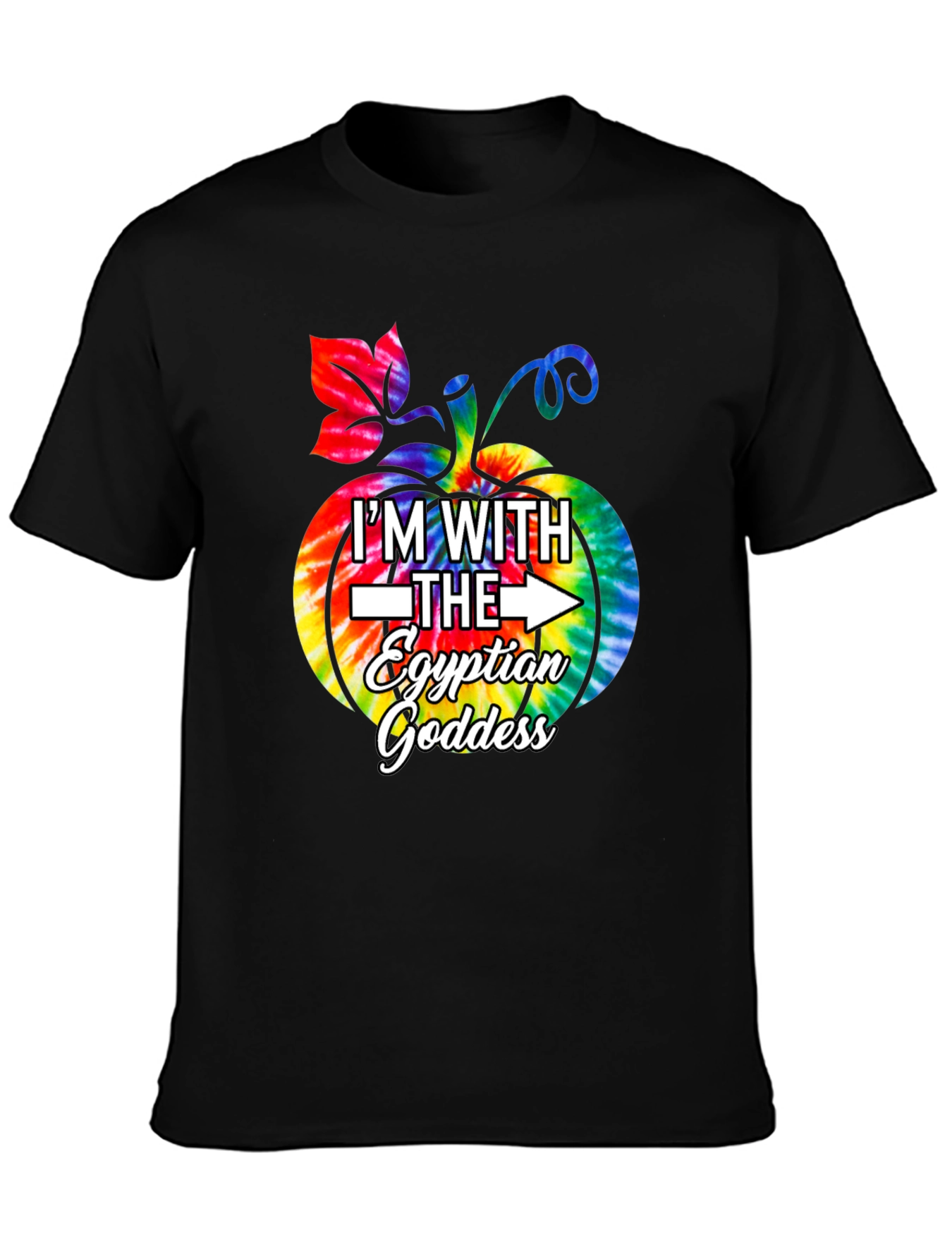 Egyptian Goddess Pumpkin Tie Dye T-Shirt