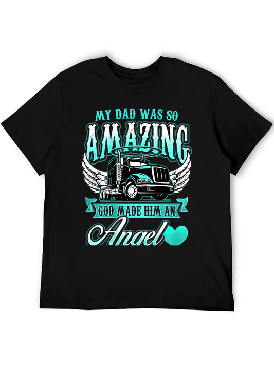 Trucker Dad Angel T-Shirt - Memorial