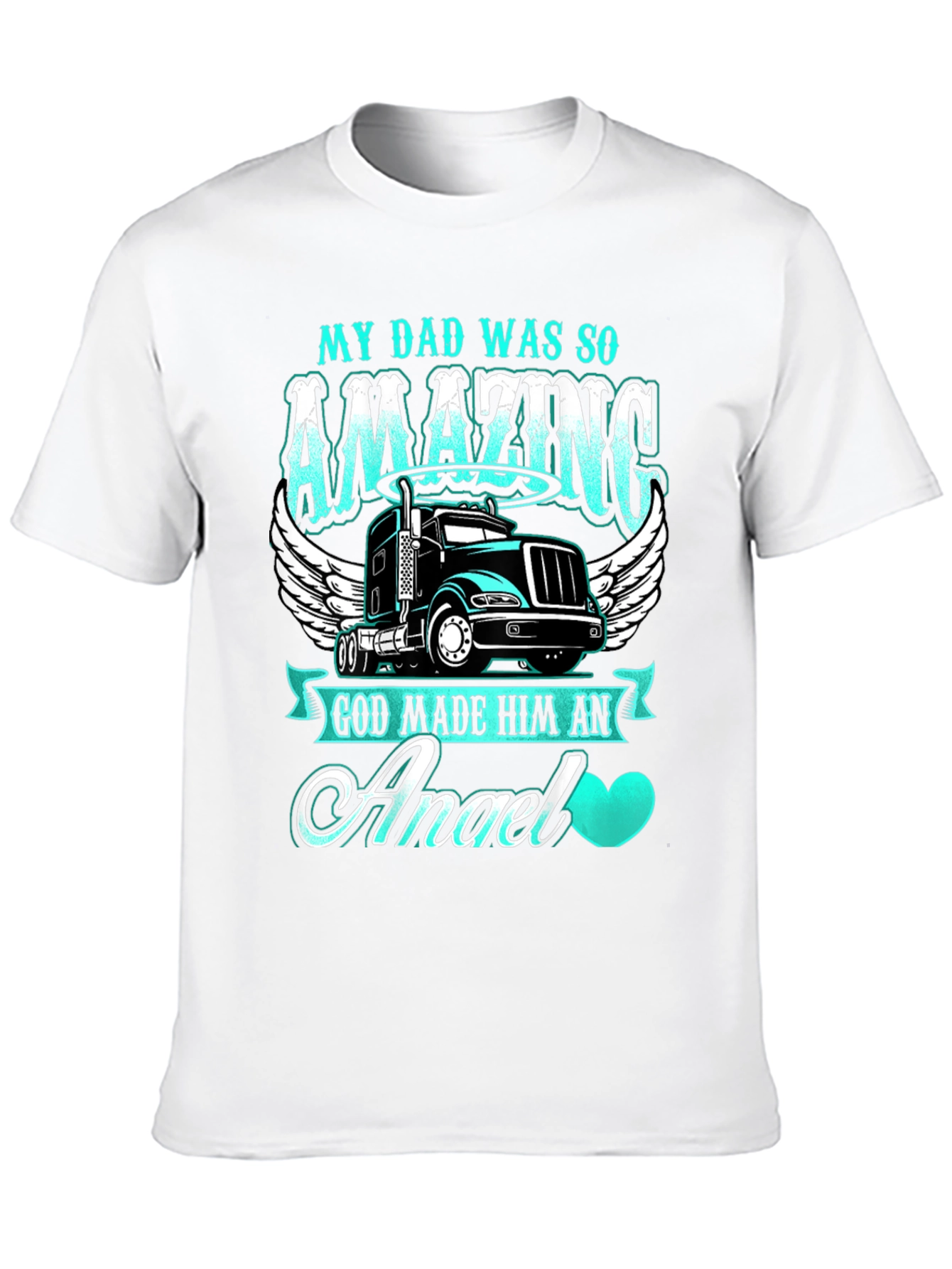 Trucker Dad Angel T-Shirt - Memorial