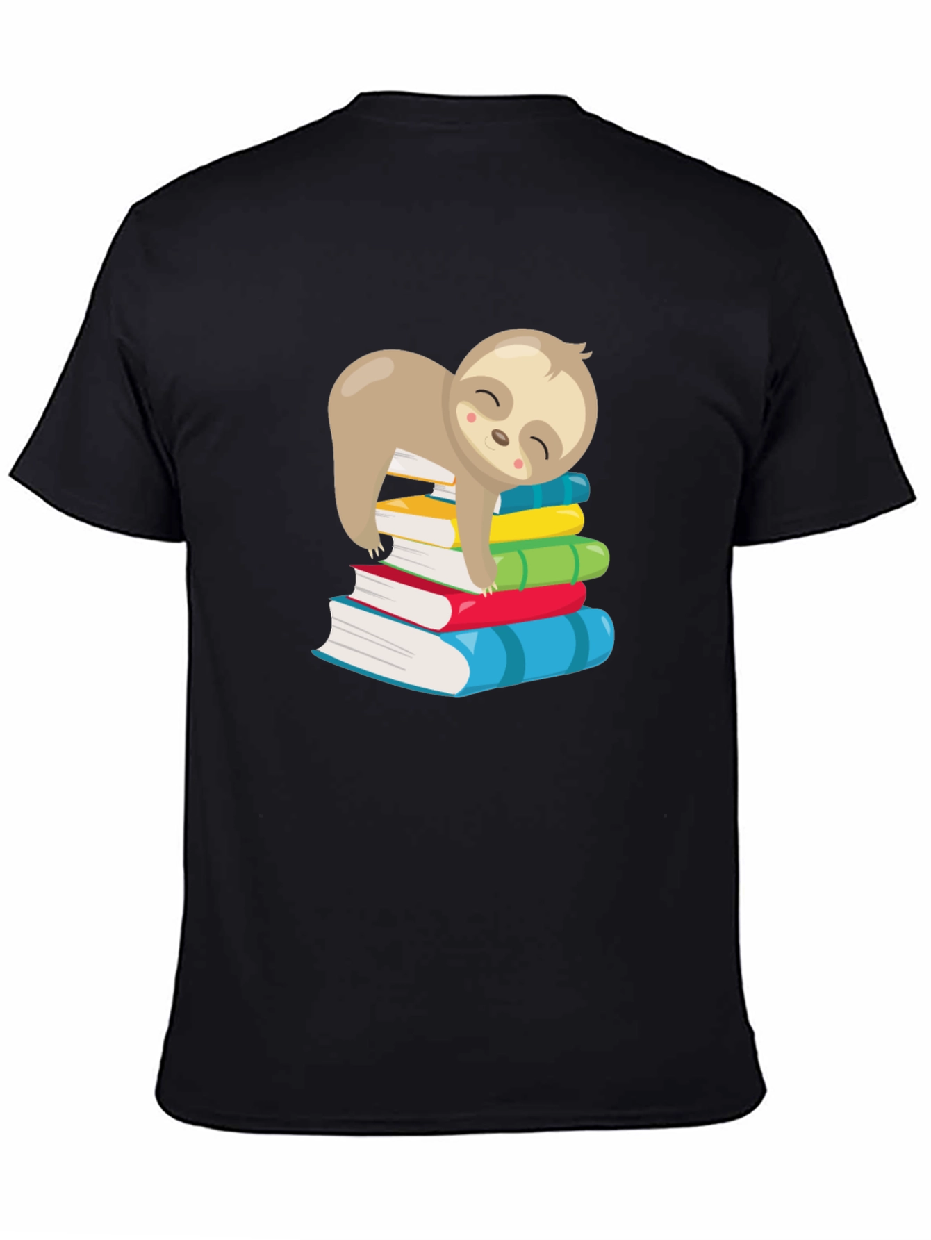 Sloth Reading Books Graphic T-Shirt