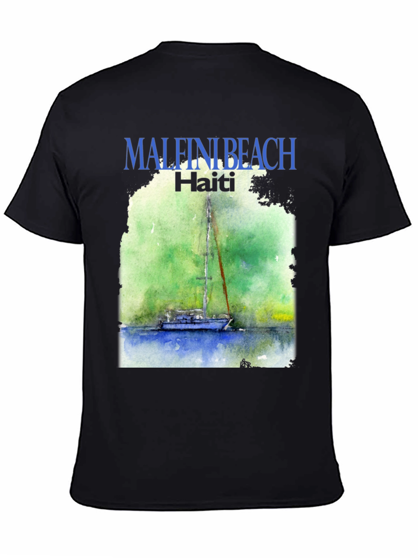 Malfini Beach Haiti T-Shirt - Sailboat Graphic Tee