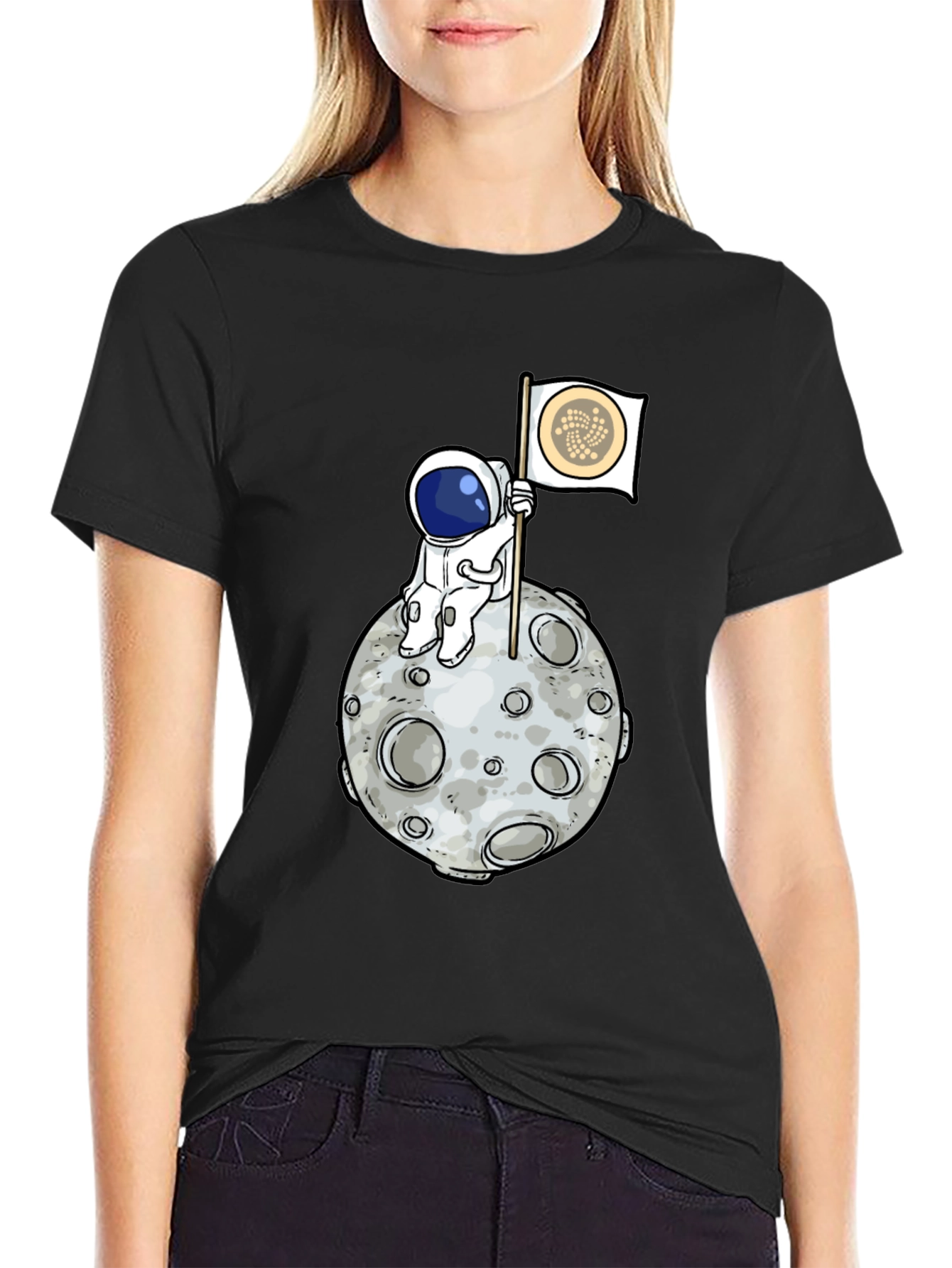 Astronaut on Moon Graphic T-Shirt