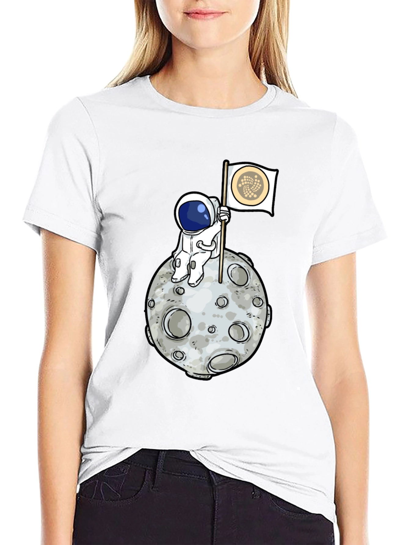 Astronaut on Moon Graphic T-Shirt