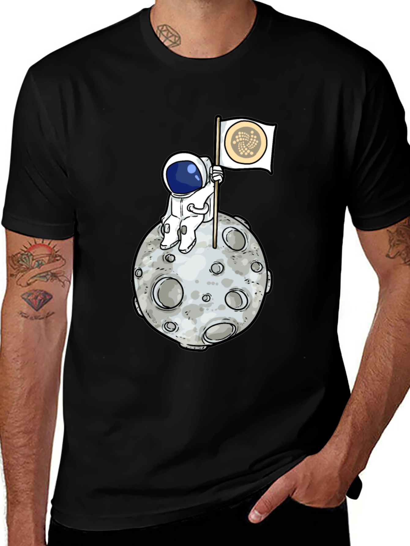 Astronaut on Moon Graphic T-Shirt