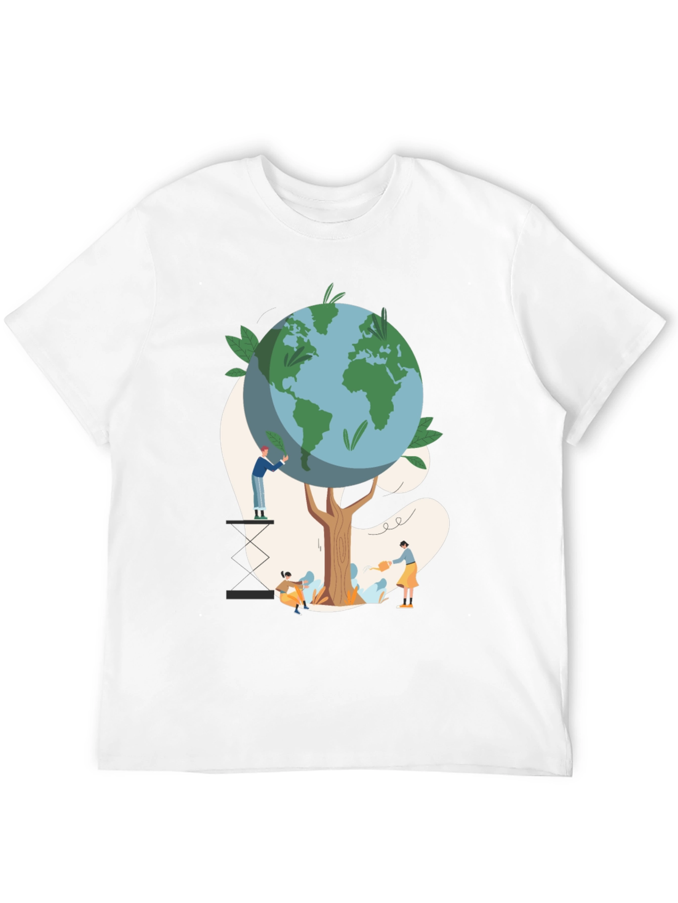 Eco-Friendly Earth Tree Graphic T-Shirt