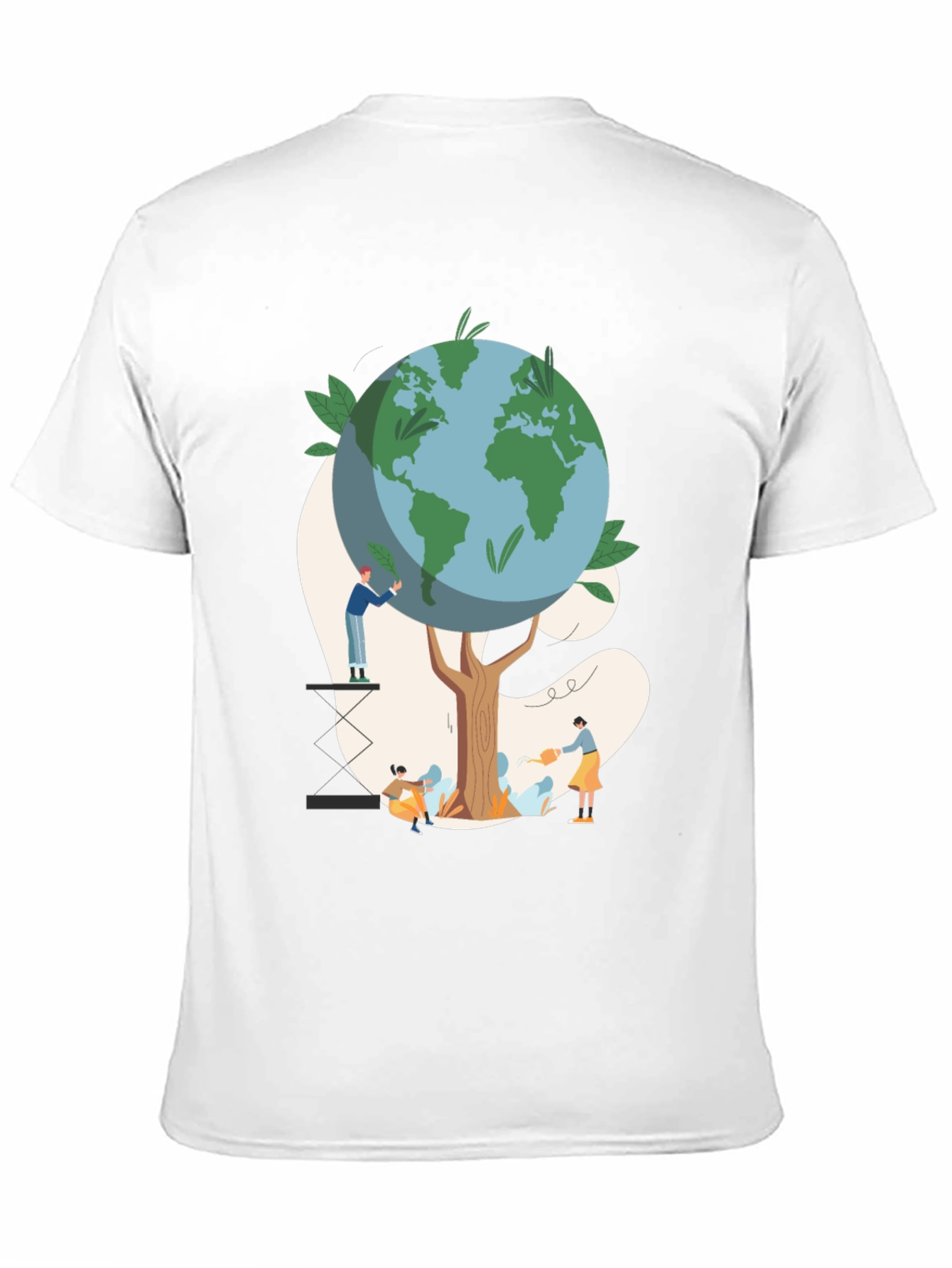 Eco-Friendly Earth Tree Graphic T-Shirt