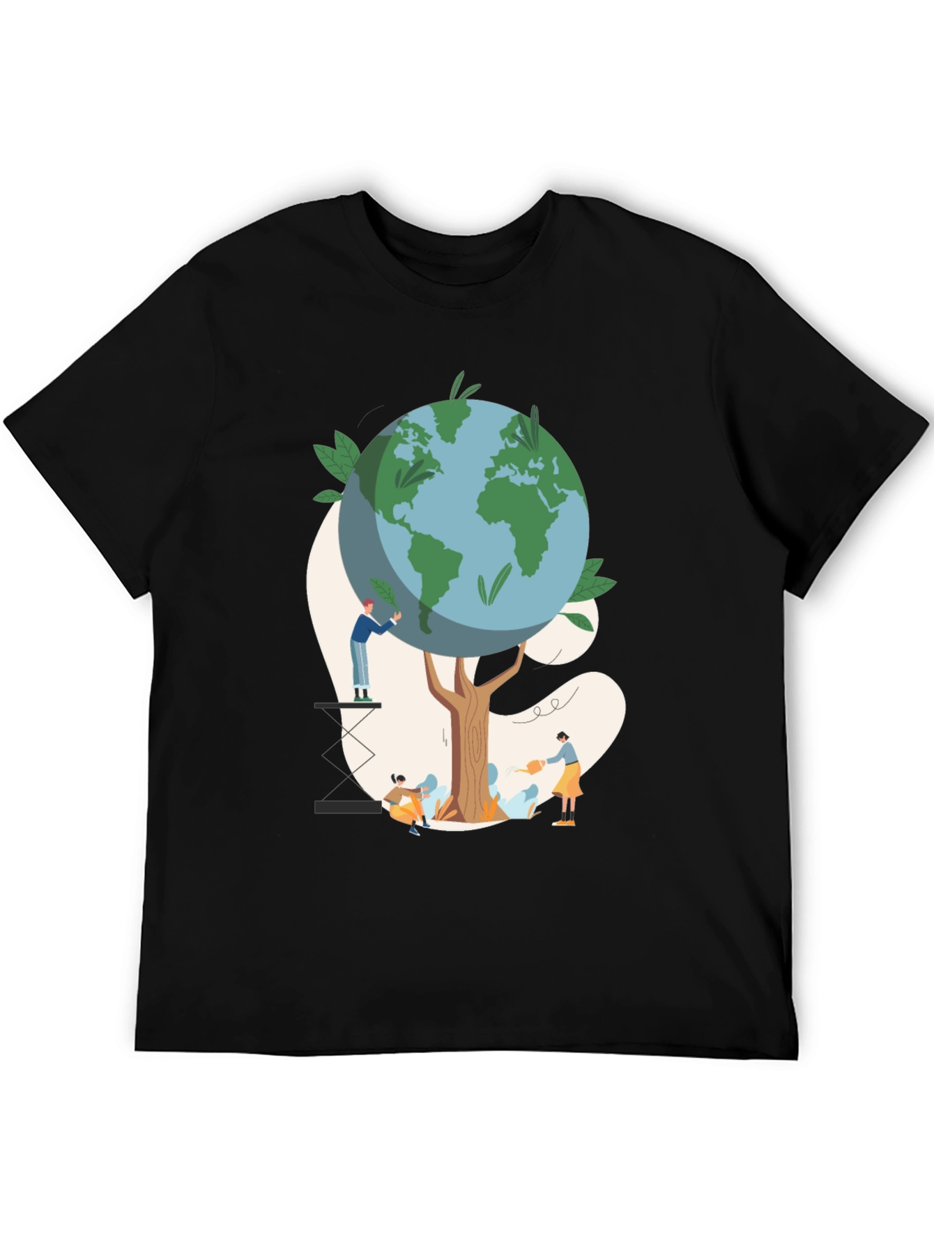 Eco-Friendly Earth Tree Graphic T-Shirt