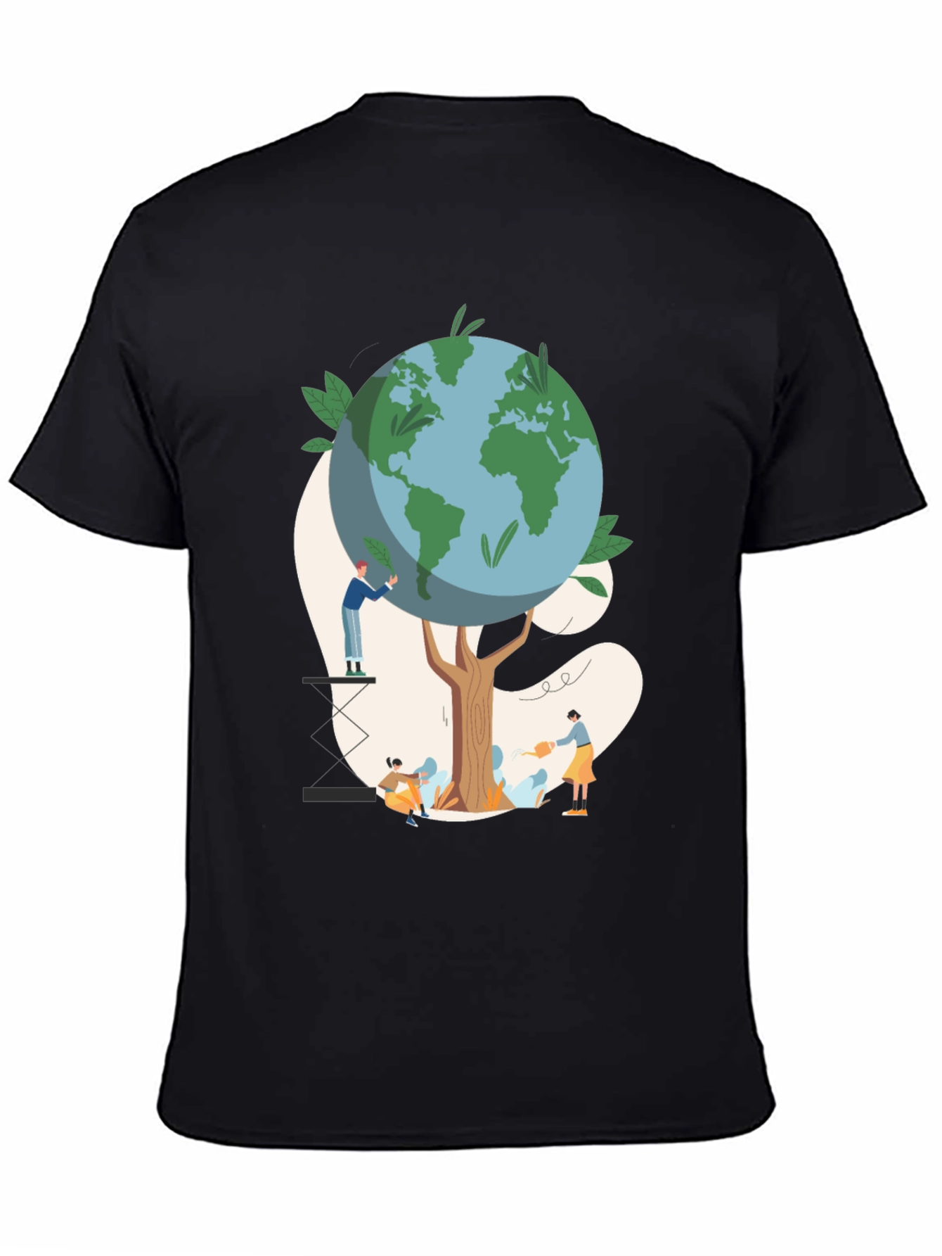 Eco-Friendly Earth Tree Graphic T-Shirt