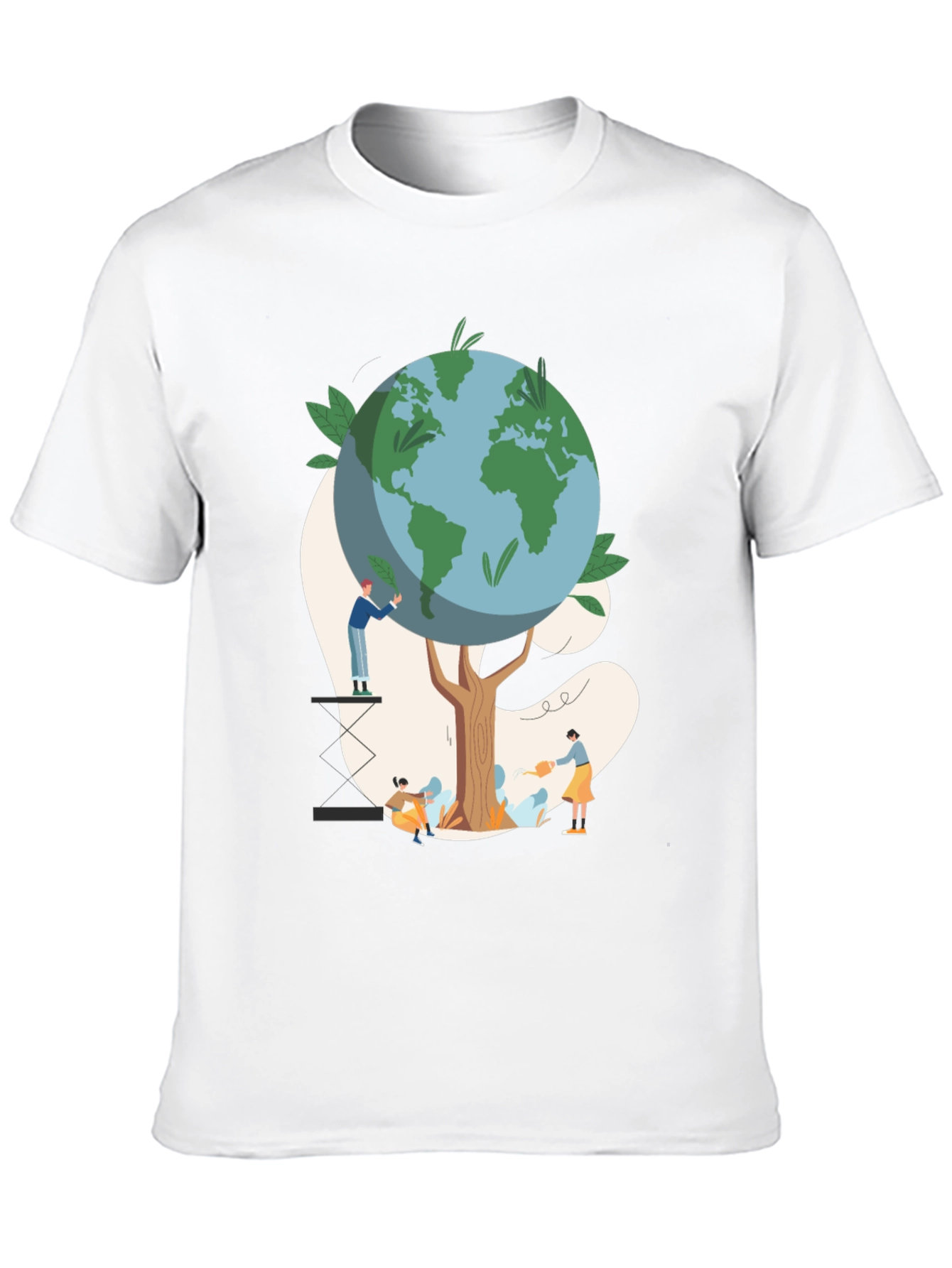 Eco-Friendly Earth Tree Graphic T-Shirt