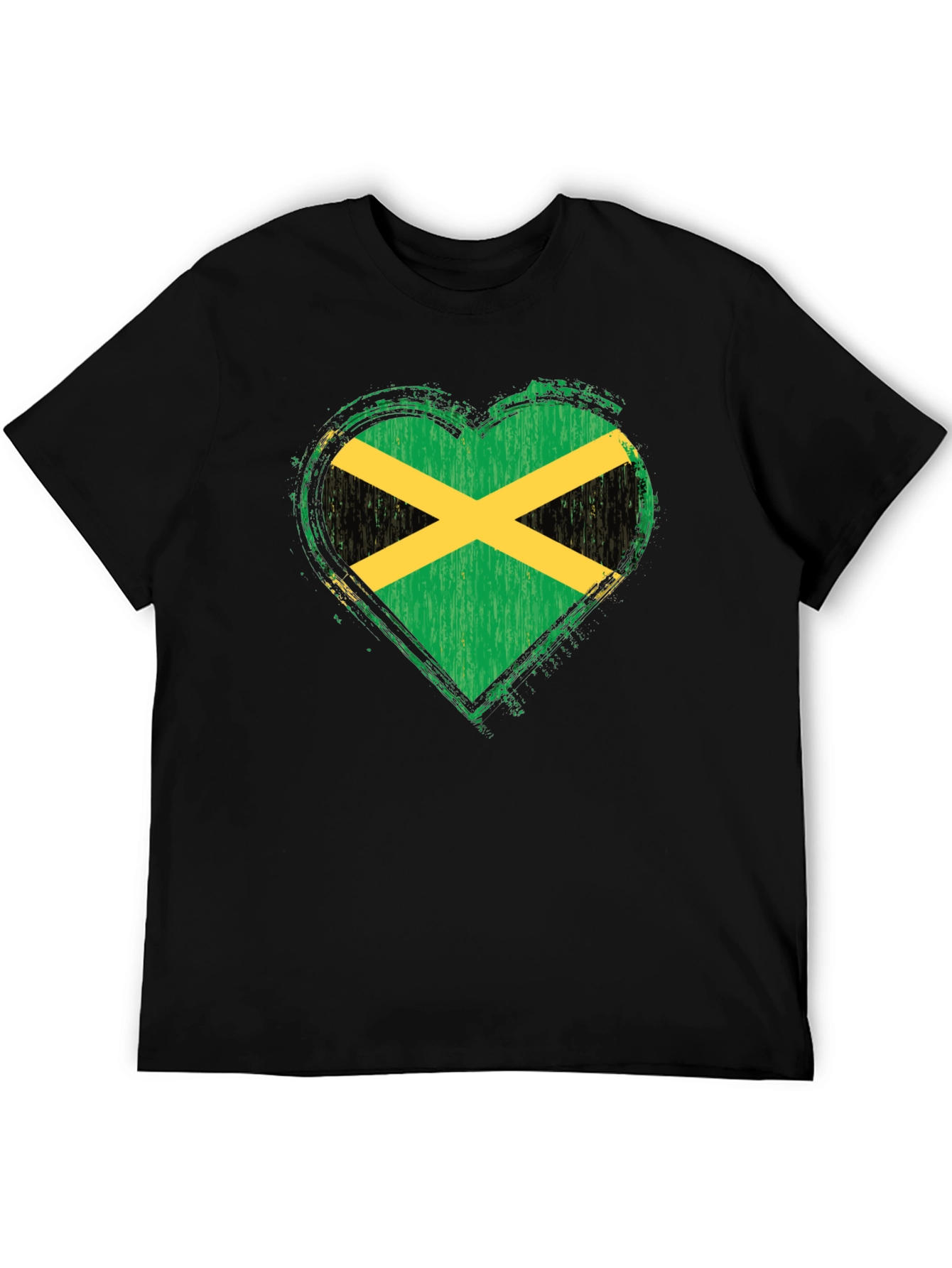 Jamaica Flag Heart T-Shirt