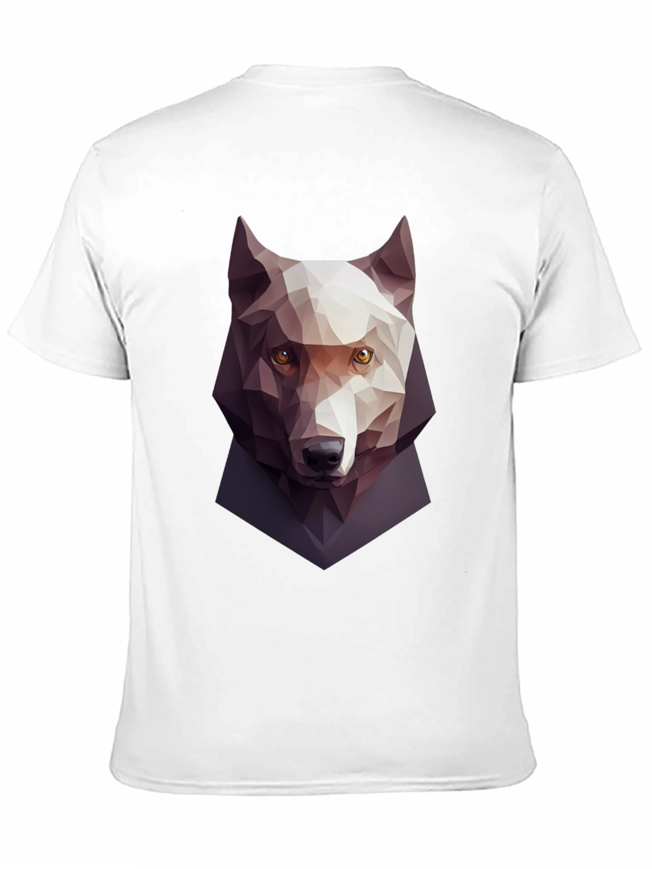 Geometric Wolf Graphic Tee - Mens Black T-Shirt