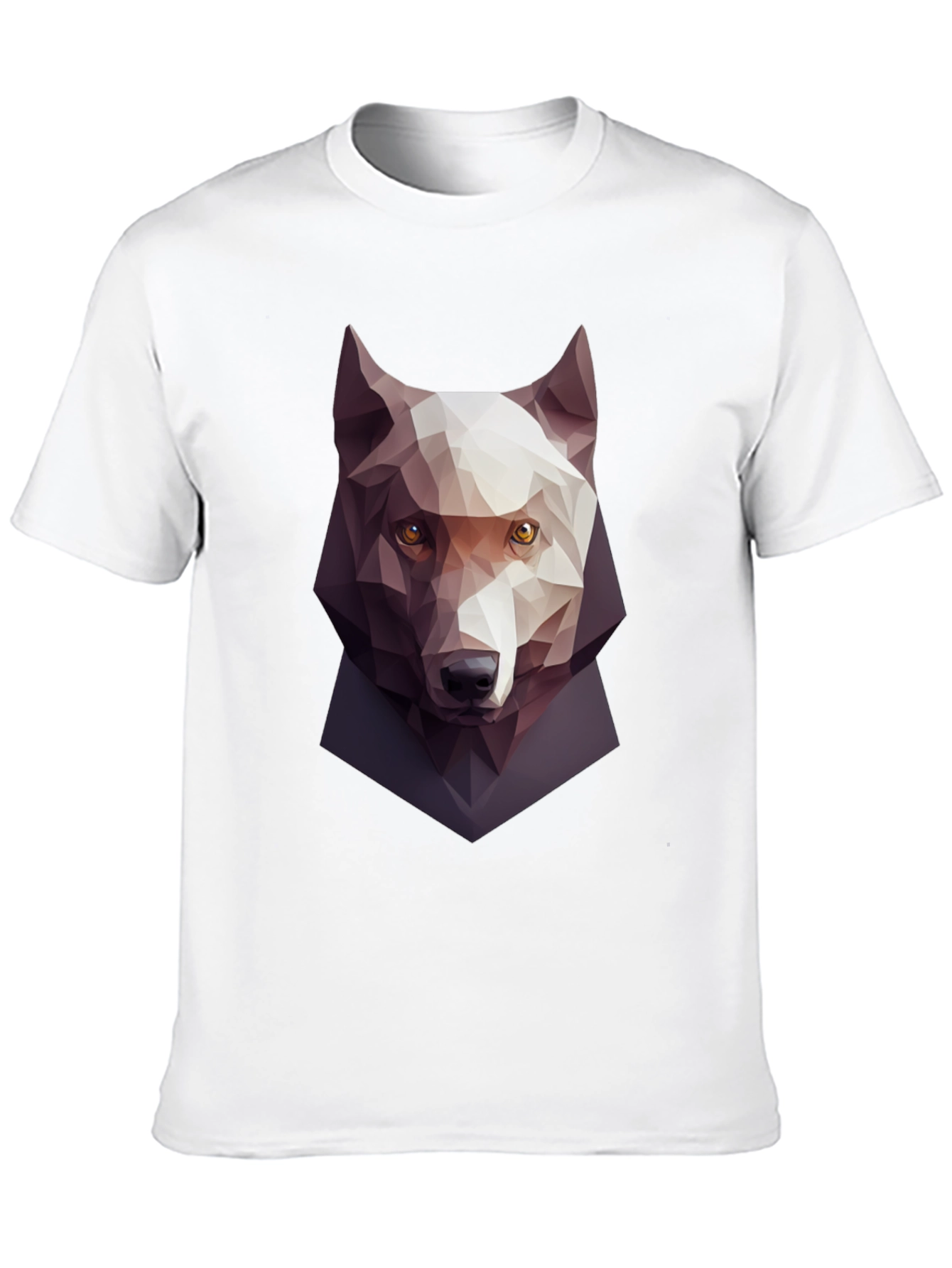 Geometric Wolf Graphic Tee - Mens Black T-Shirt