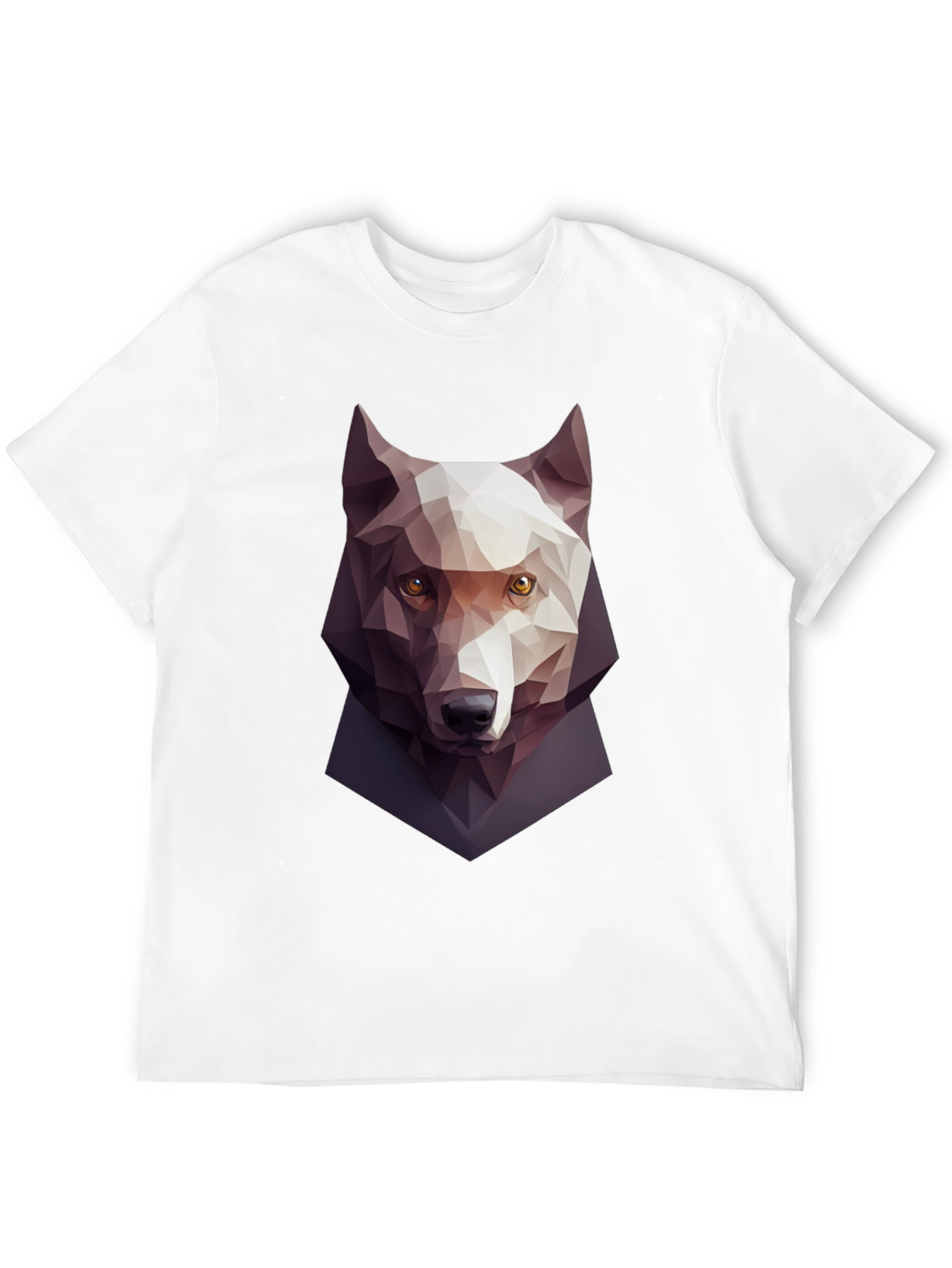 Geometric Wolf Graphic Tee - Mens Black T-Shirt