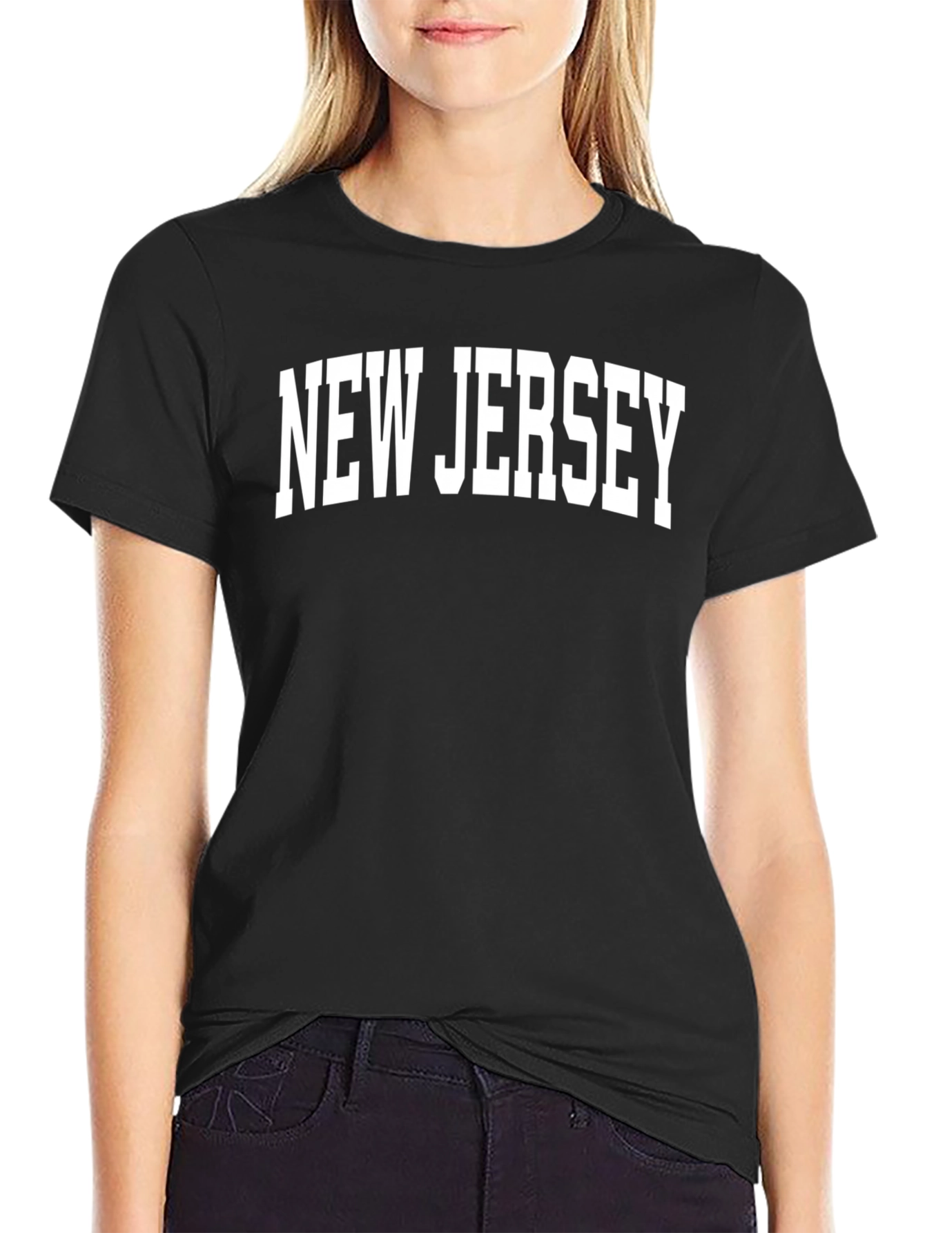 New Jersey Graphic Print Crew Neck T-Shirt