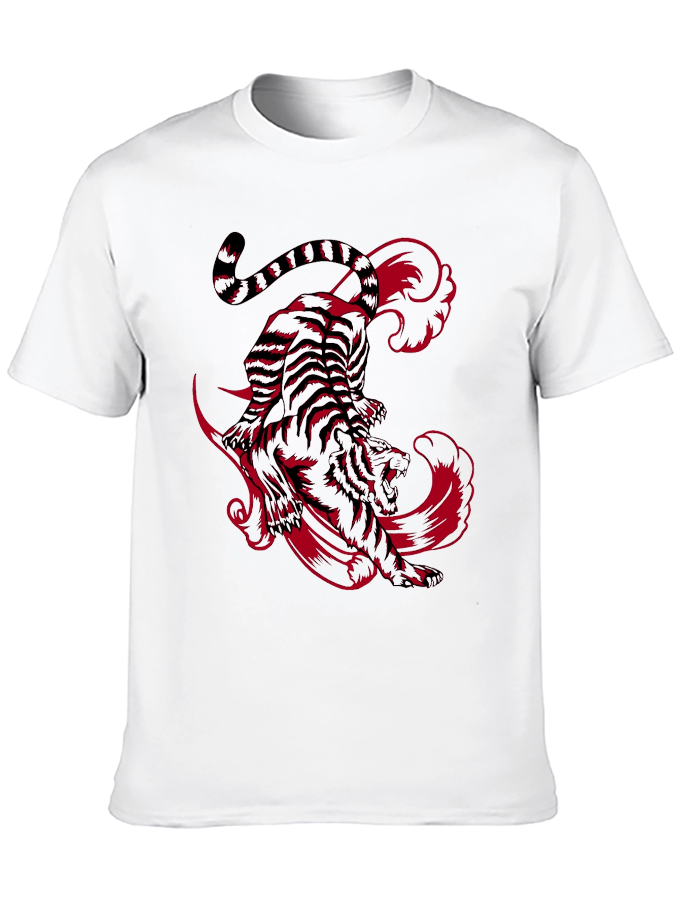 Tiger Graphic Print T-Shirt - Black