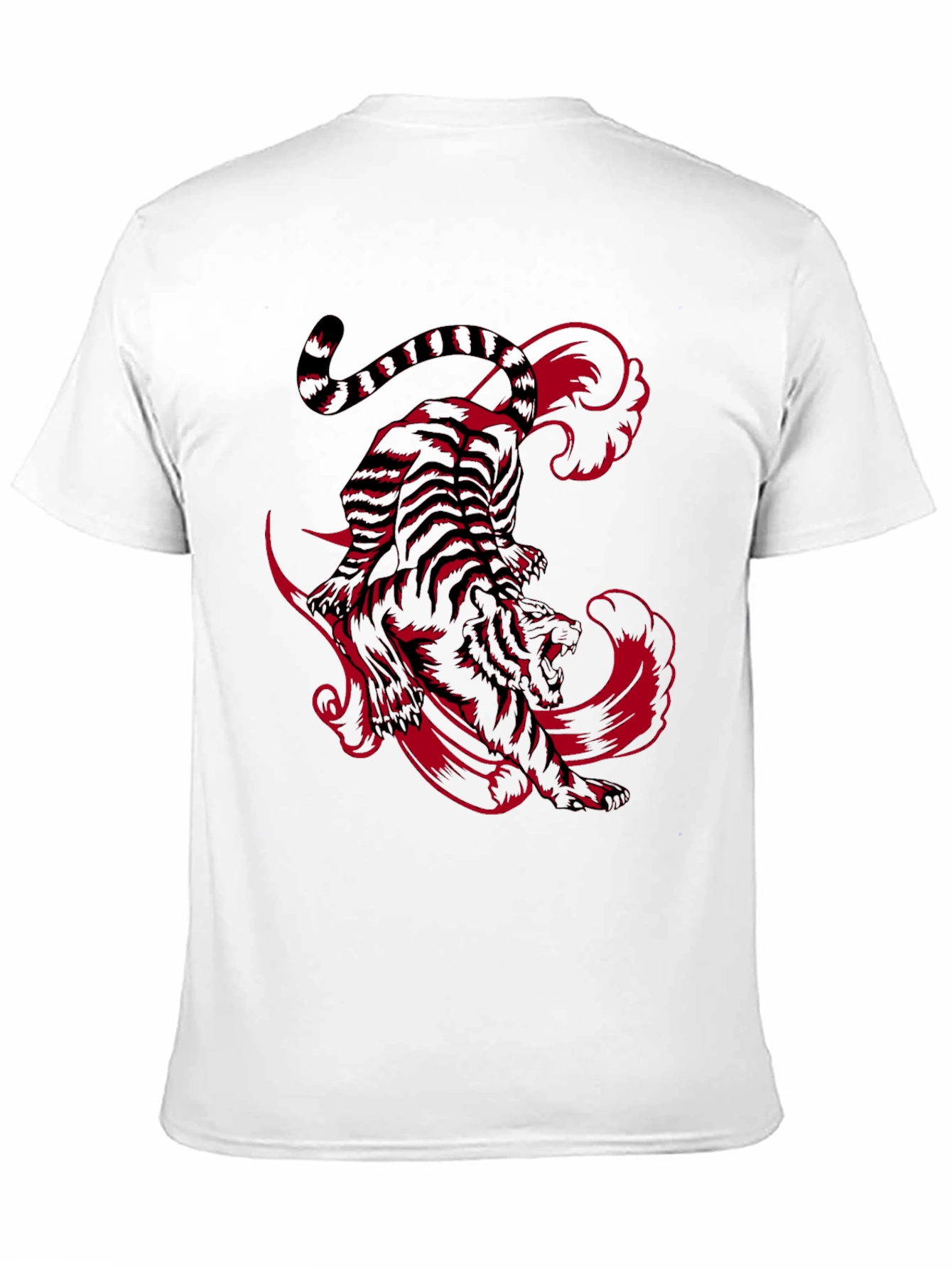 Tiger Graphic Print T-Shirt - Black