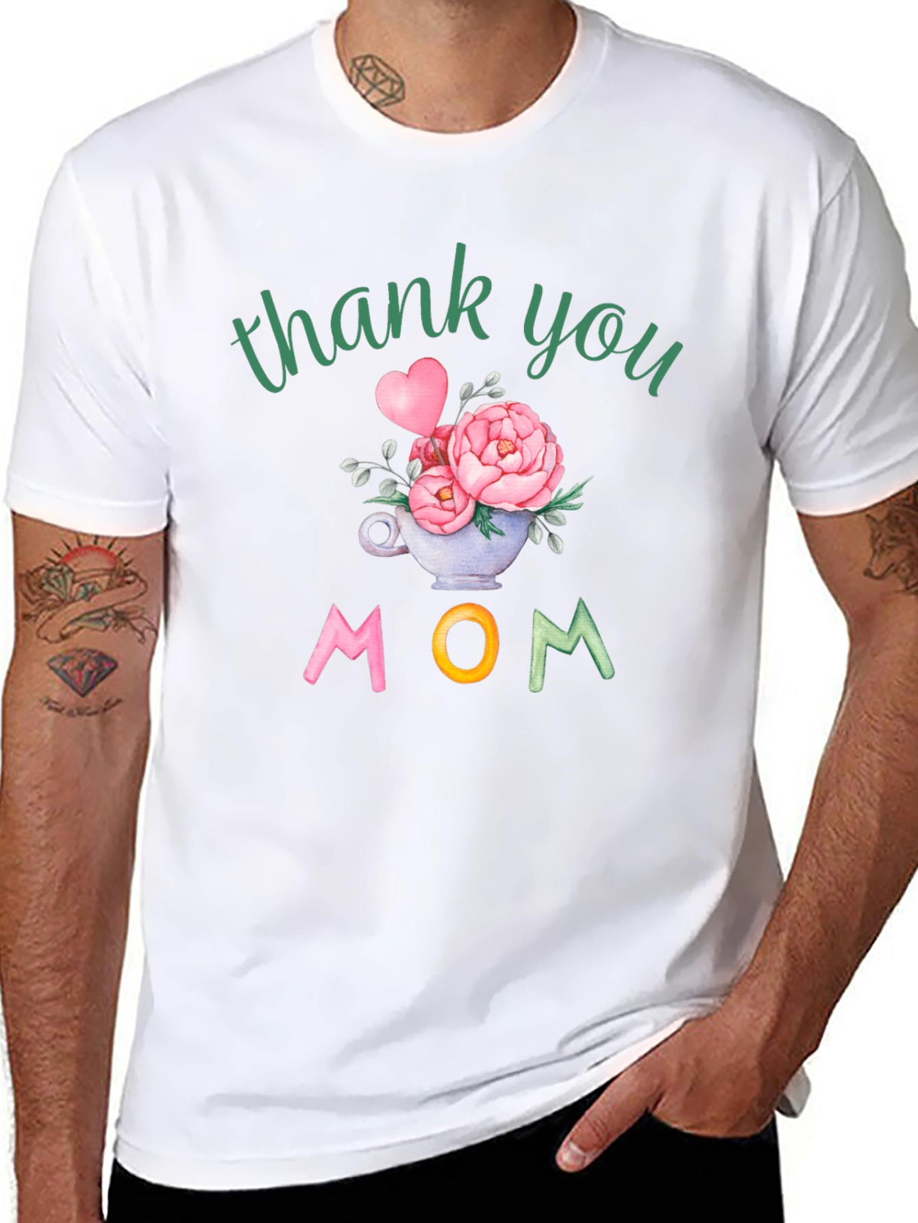 Thank You Mom Floral Graphic Tee