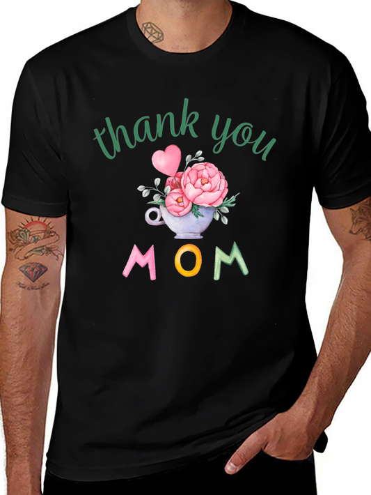 Thank You Mom Floral Graphic Tee