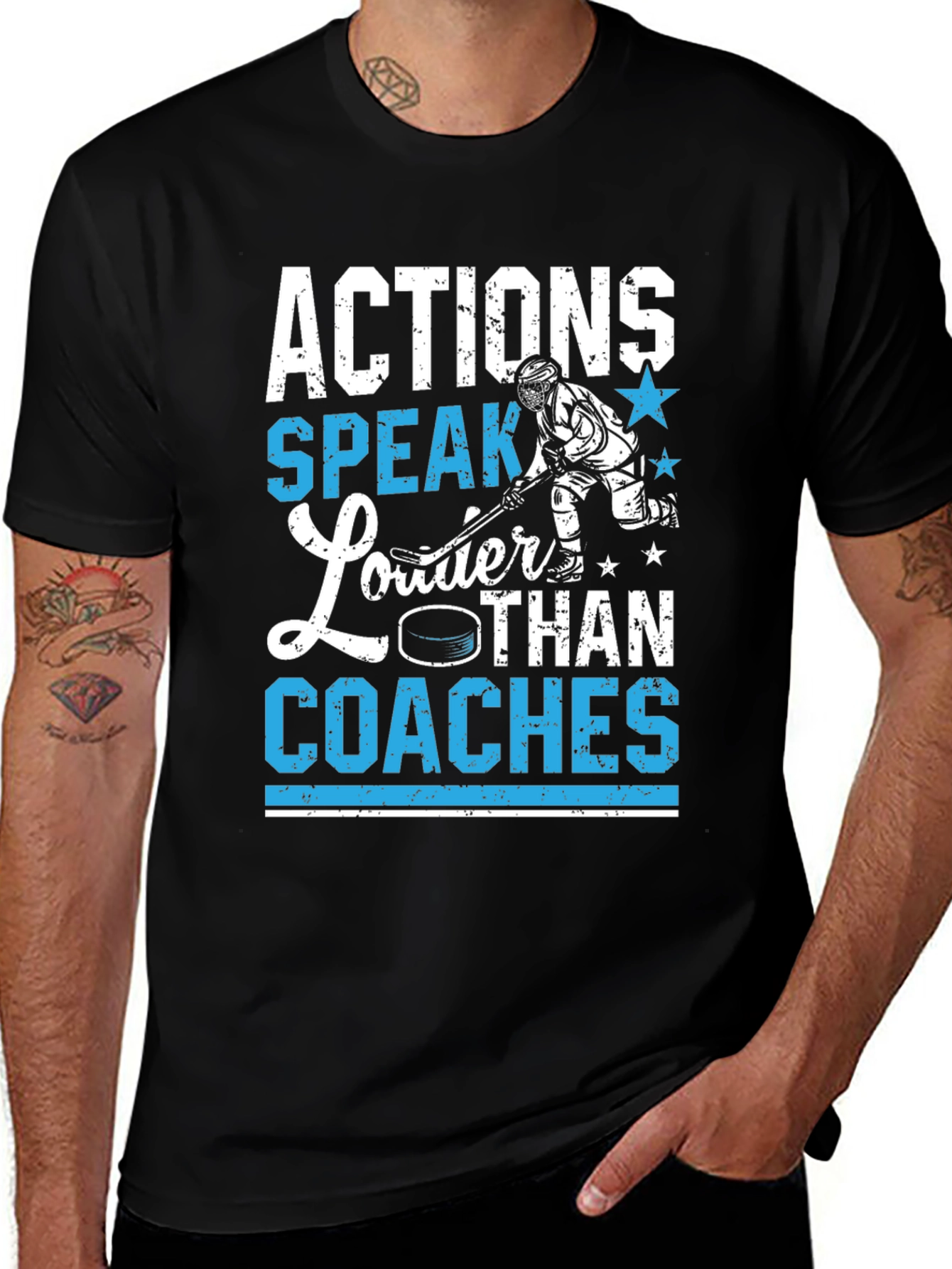 Actions Speak Louder Than Coaches Graphic Tee