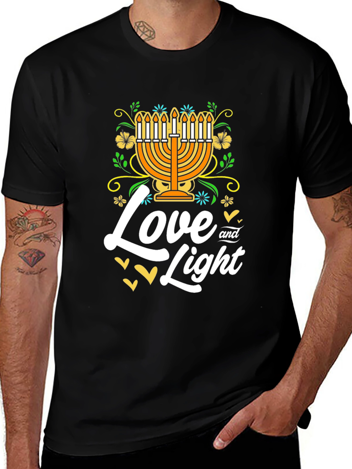 Love and Light Hanukkah T-Shirt
