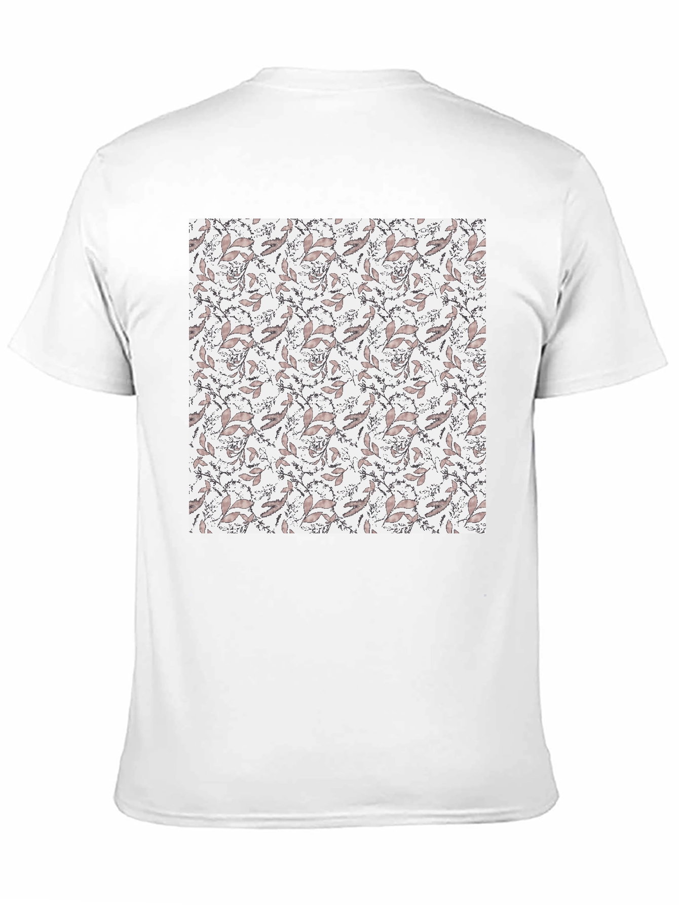 Elegant Floral Print Black T-Shirt