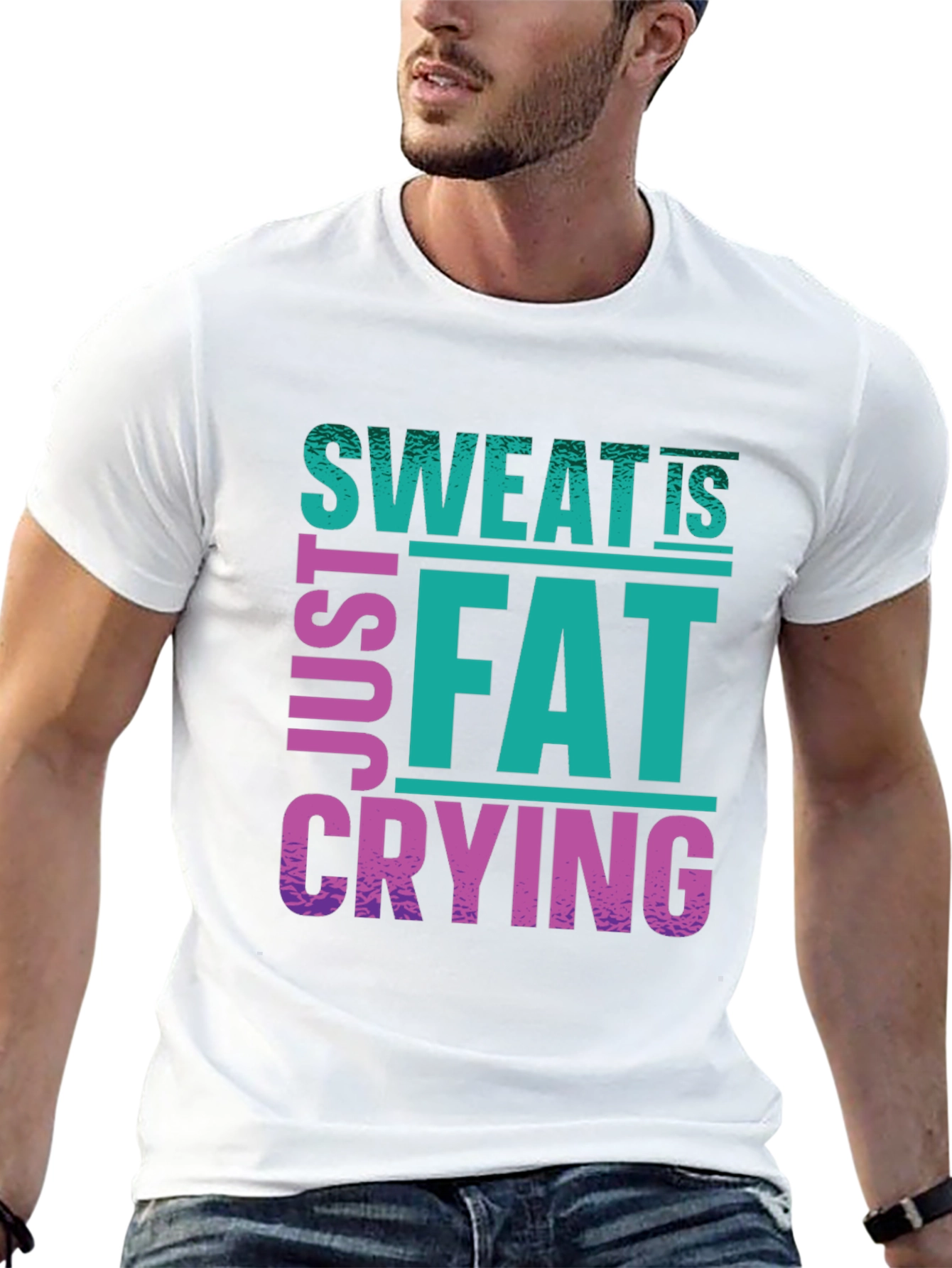 Sweat Is Just Fat Crying Graphic Tee
