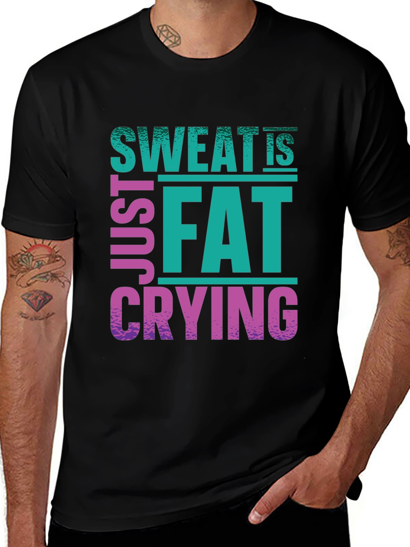 Sweat Is Just Fat Crying Graphic Tee