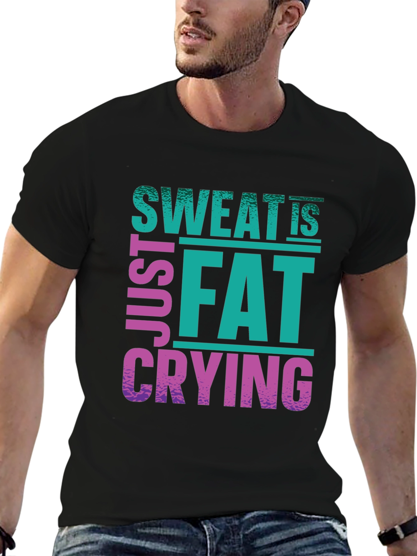 Sweat Is Just Fat Crying Graphic Tee