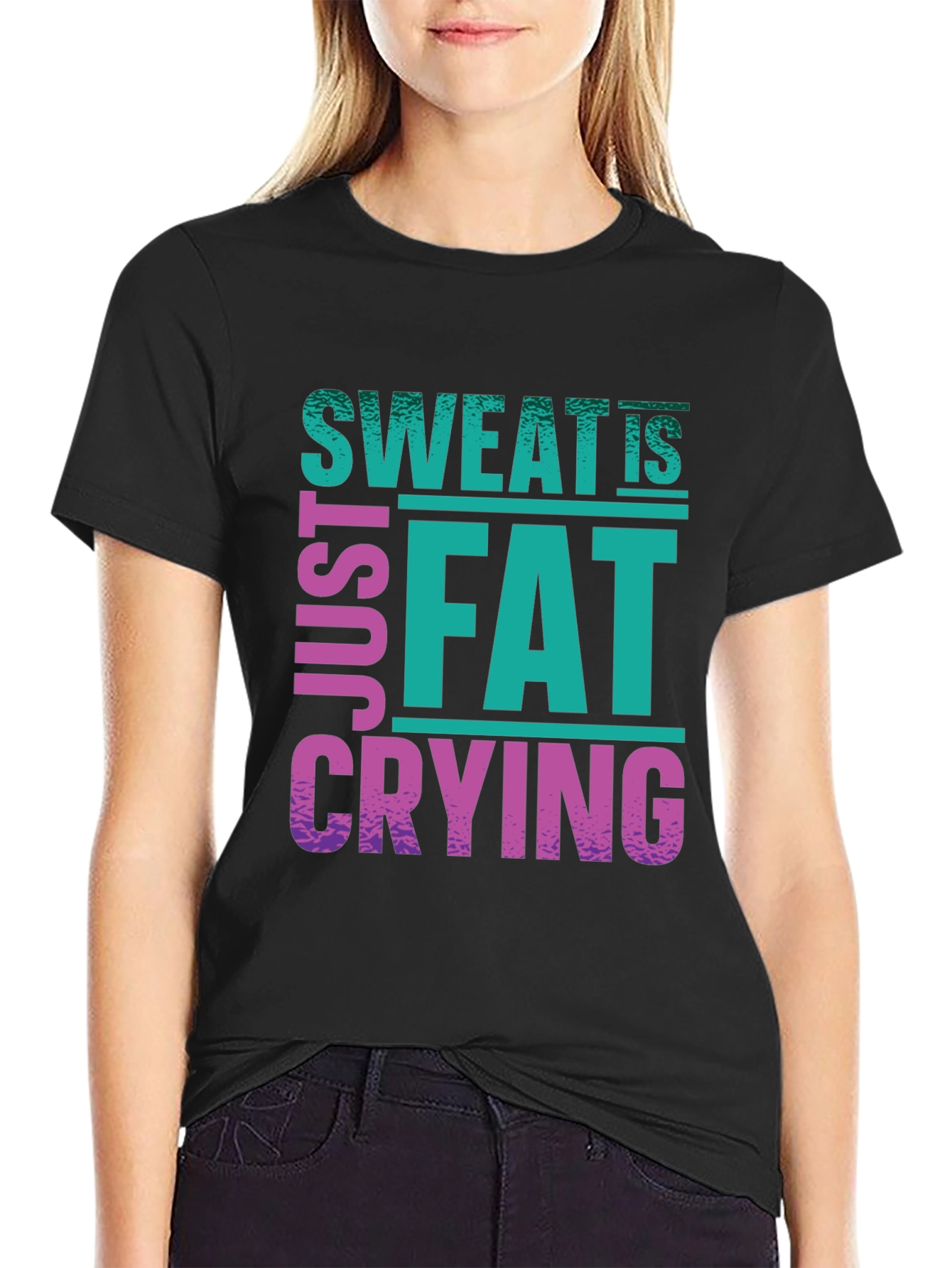 Sweat Is Just Fat Crying Graphic Tee