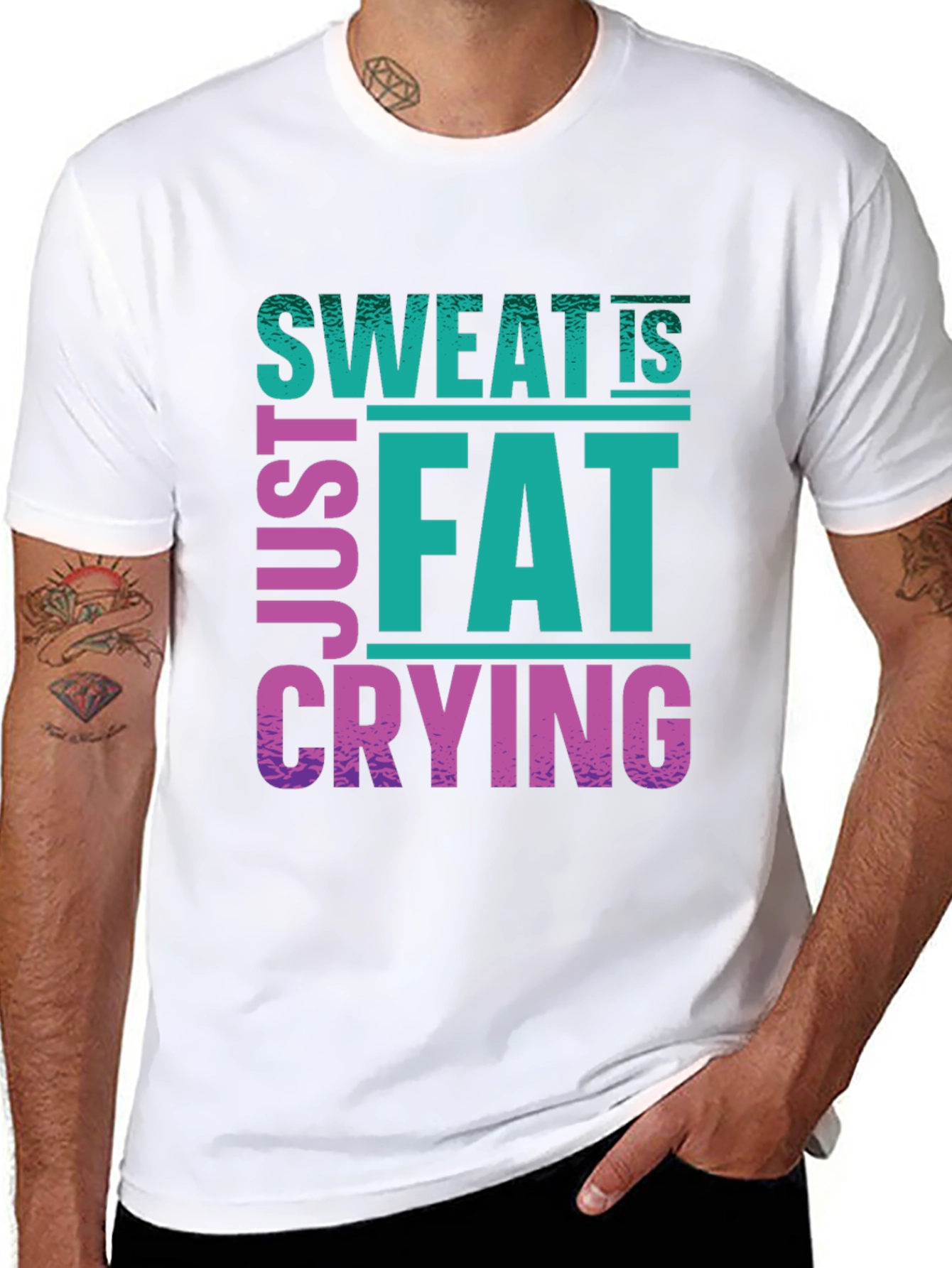 Sweat Is Just Fat Crying Graphic Tee