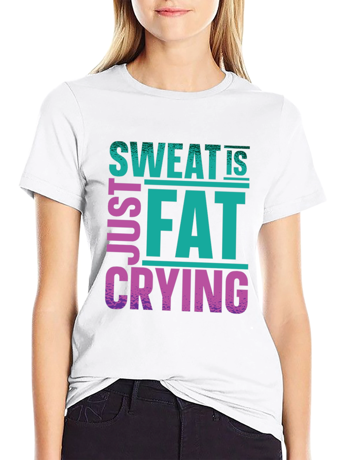 Sweat Is Just Fat Crying Graphic Tee