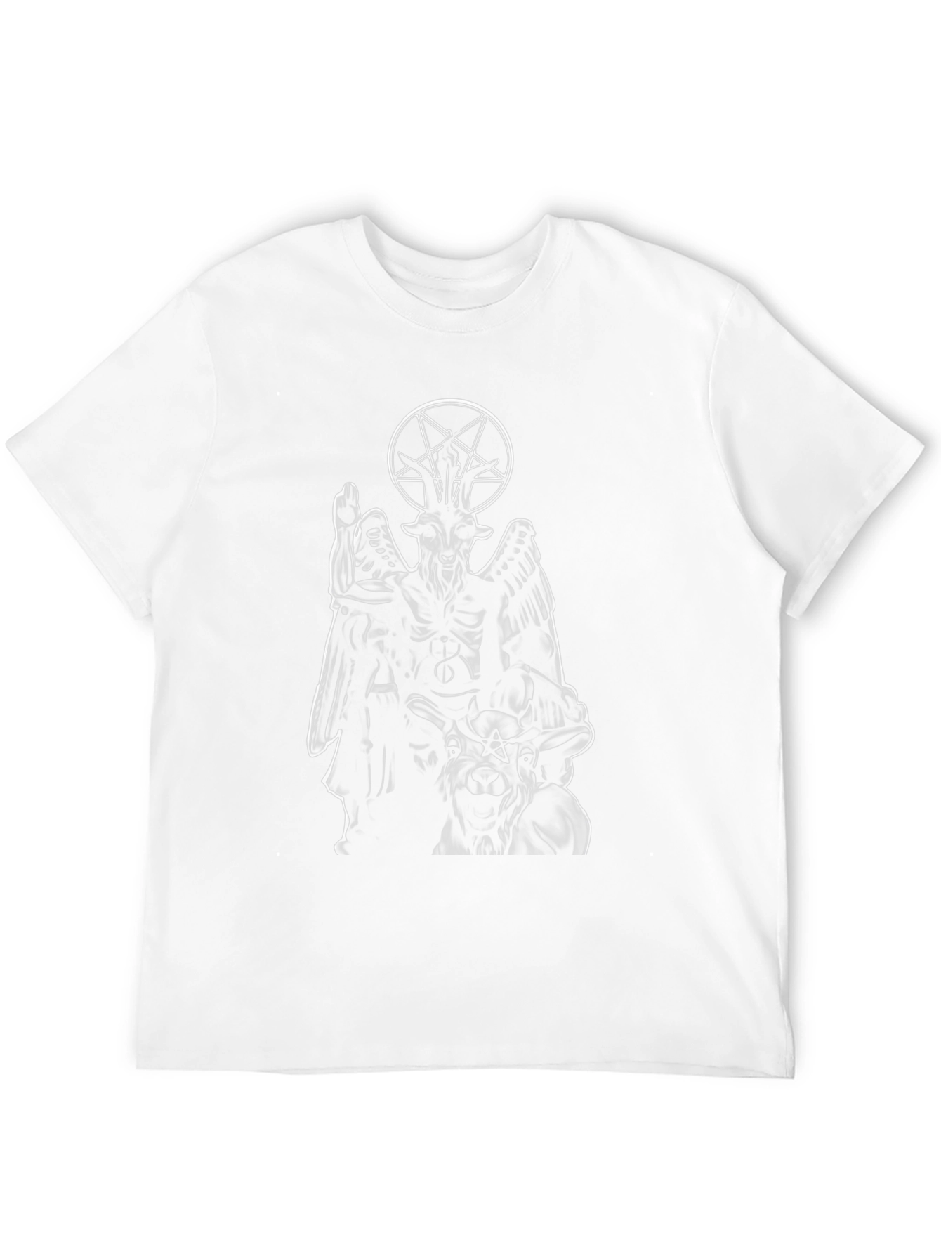 Baphomet Graphic Print Black T-Shirt