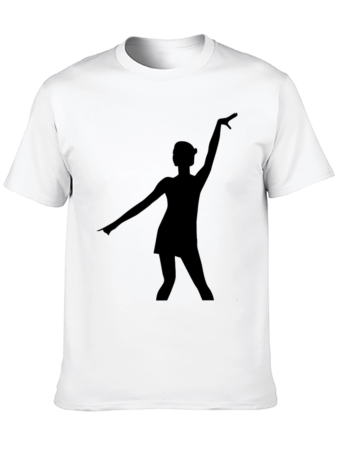 Black T-Shirt with Dancer Silhouette