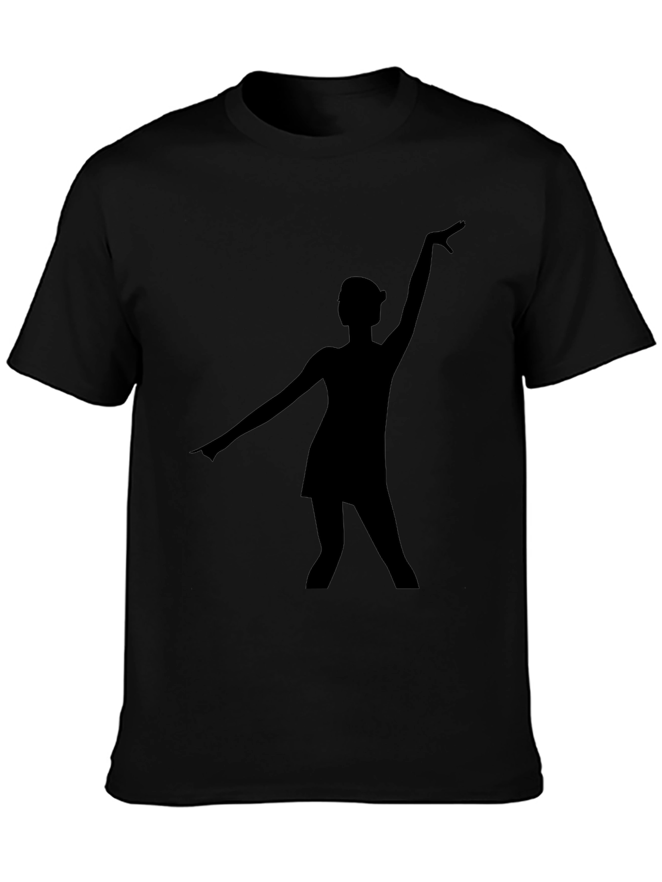Black T-Shirt with Dancer Silhouette