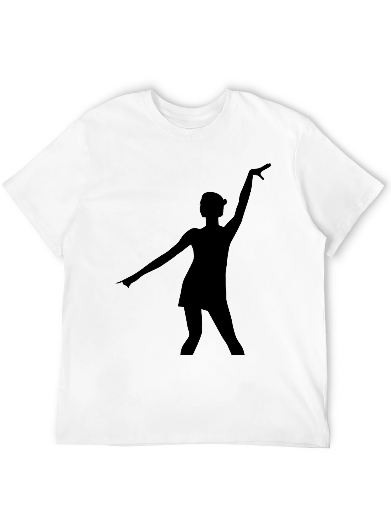 Black T-Shirt with Dancer Silhouette
