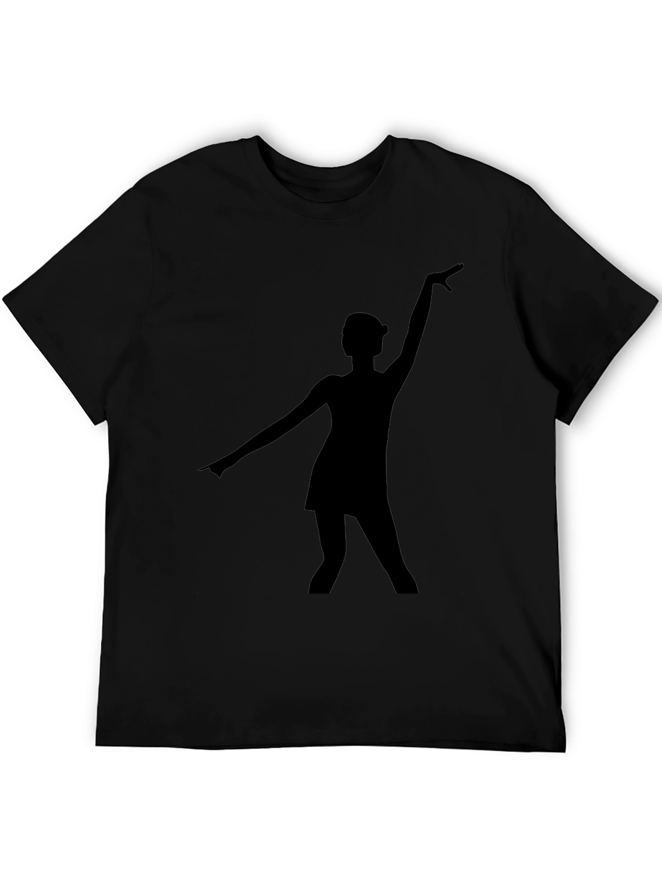 Black T-Shirt with Dancer Silhouette