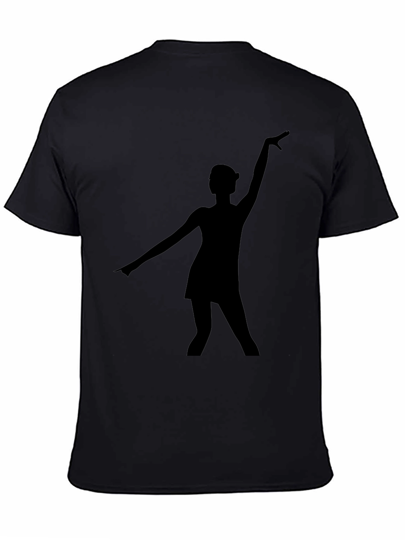 Black T-Shirt with Dancer Silhouette