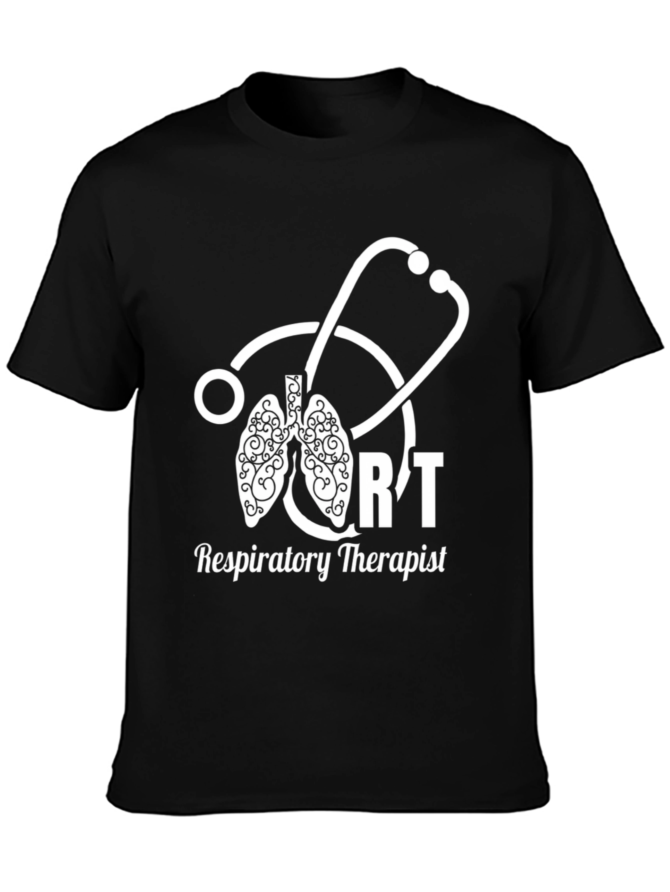 Respiratory Therapist T-Shirt - Lung Stethoscope Design