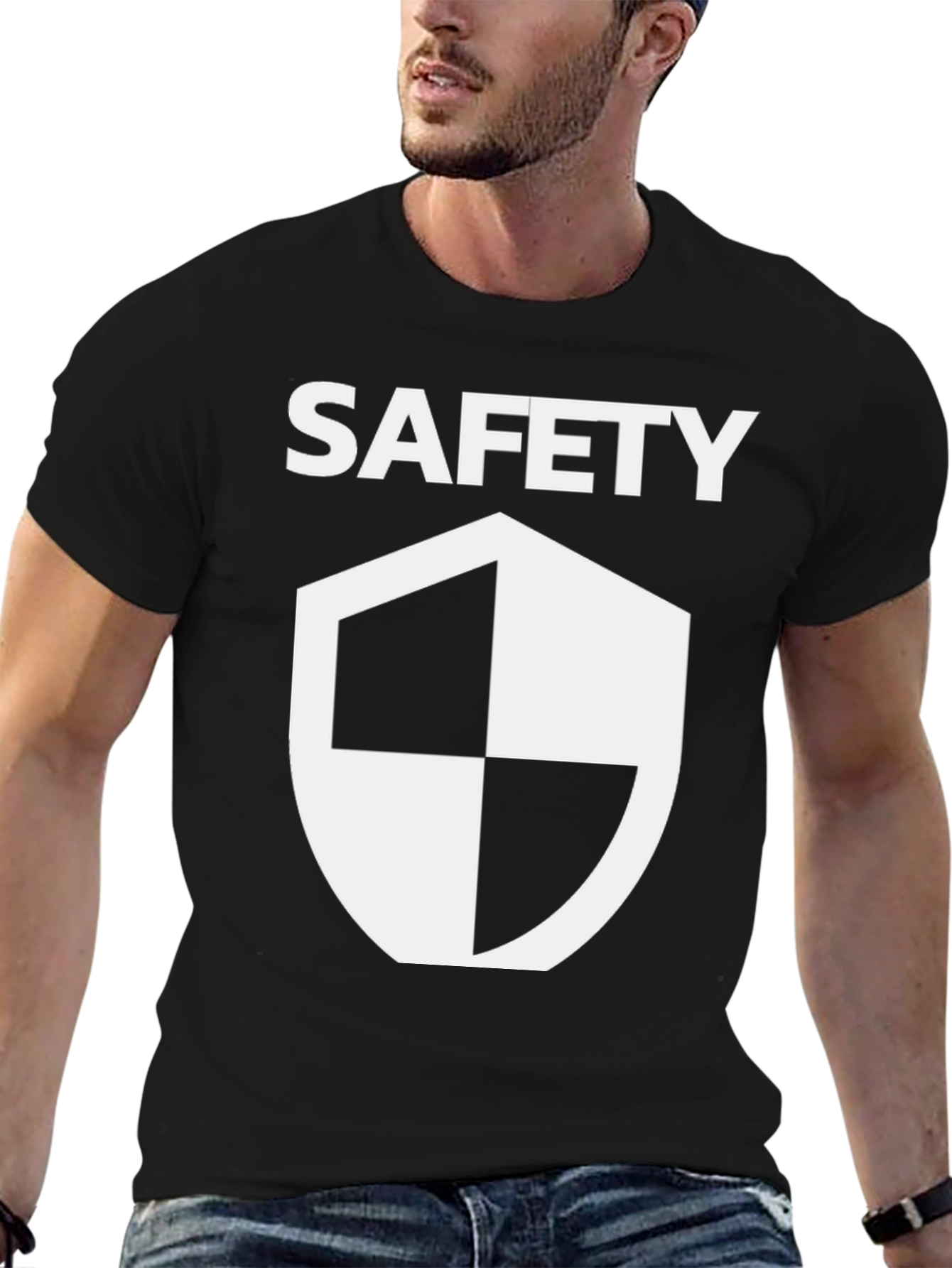 Safety First T-Shirt - Black Graphic Tee