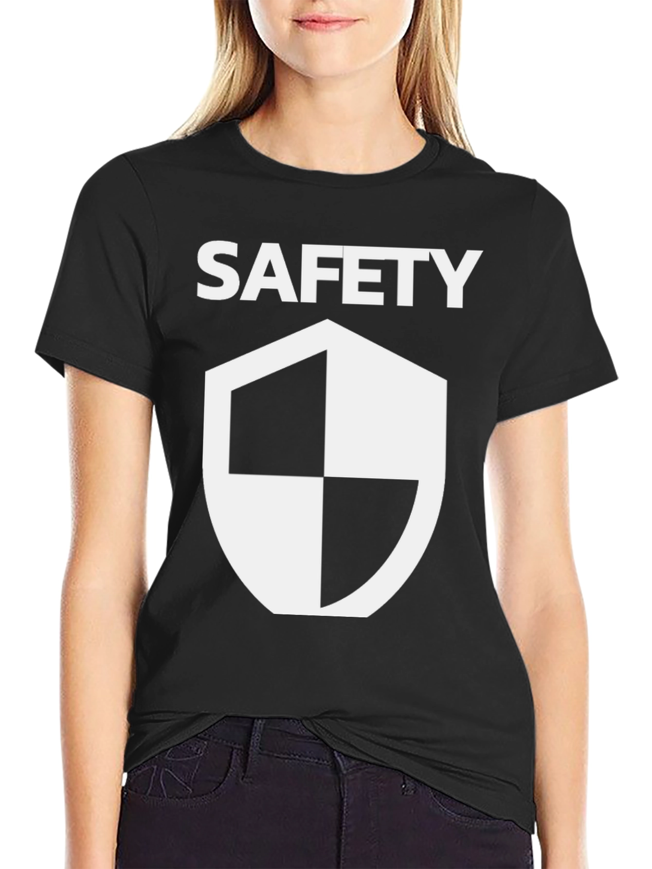 Safety First T-Shirt - Black Graphic Tee