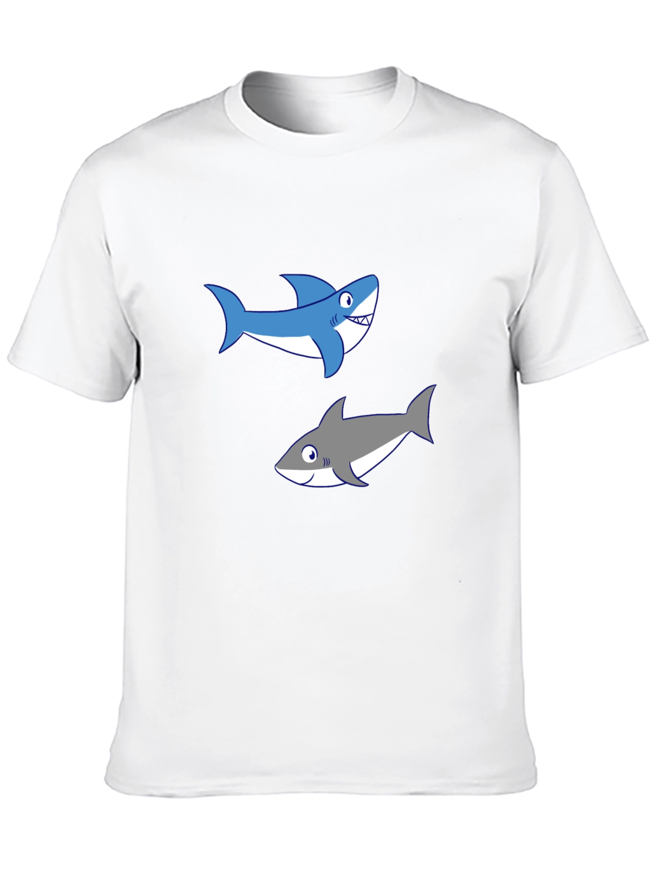 Shark Graphic Tee - Black Cotton T-Shirt