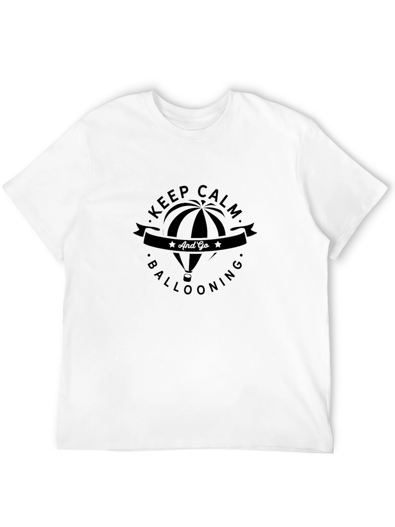 Keep Calm Ballooning Black T-Shirt