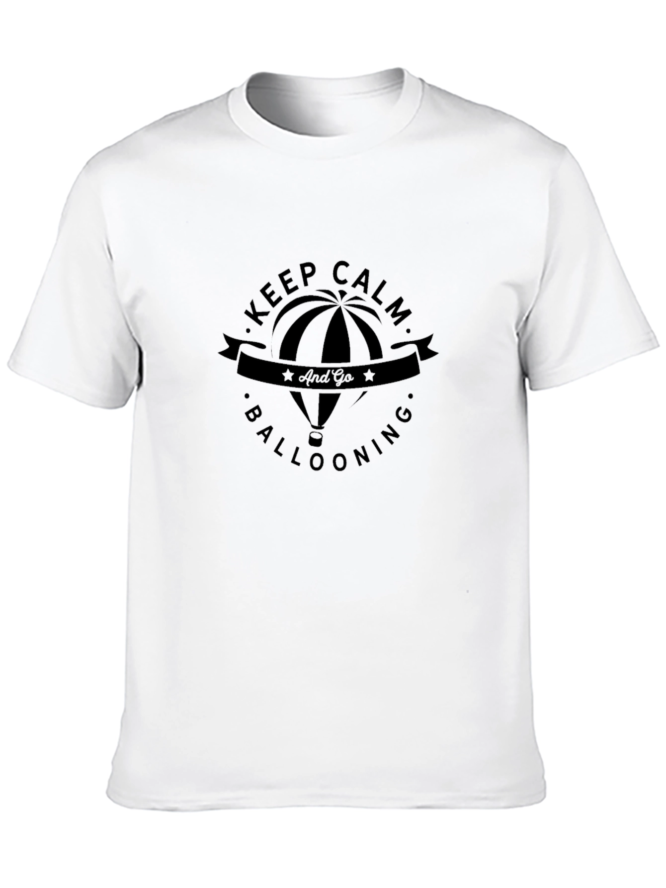 Keep Calm Ballooning Black T-Shirt