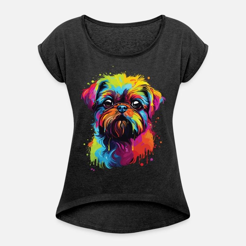 Watercolor Colorful Belgian Dwarf Griffons