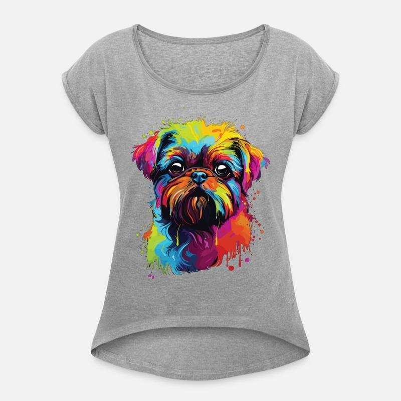 Watercolor Colorful Belgian Dwarf Griffons