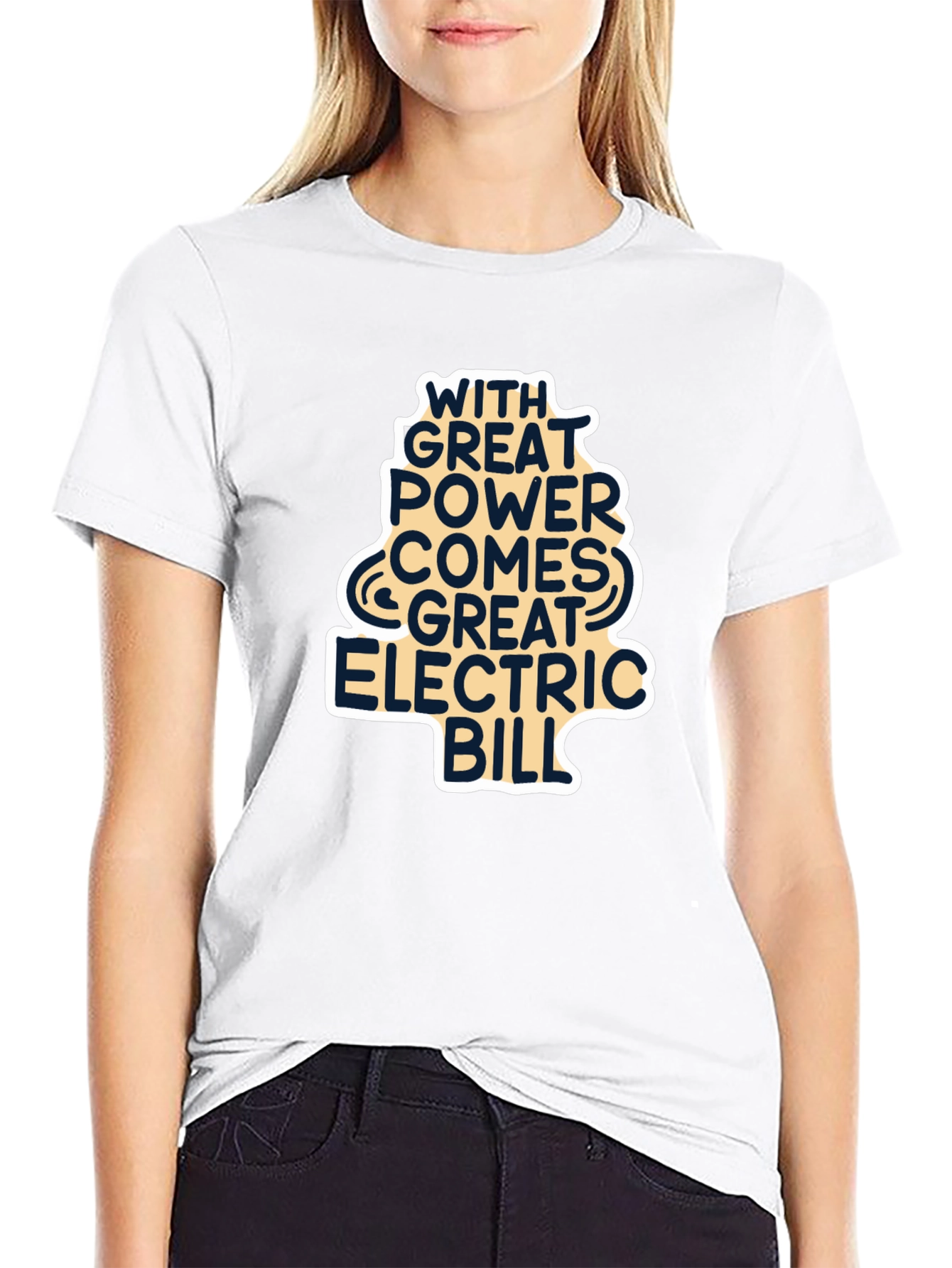 Great Power Electric Bill Graphic T-Shirt