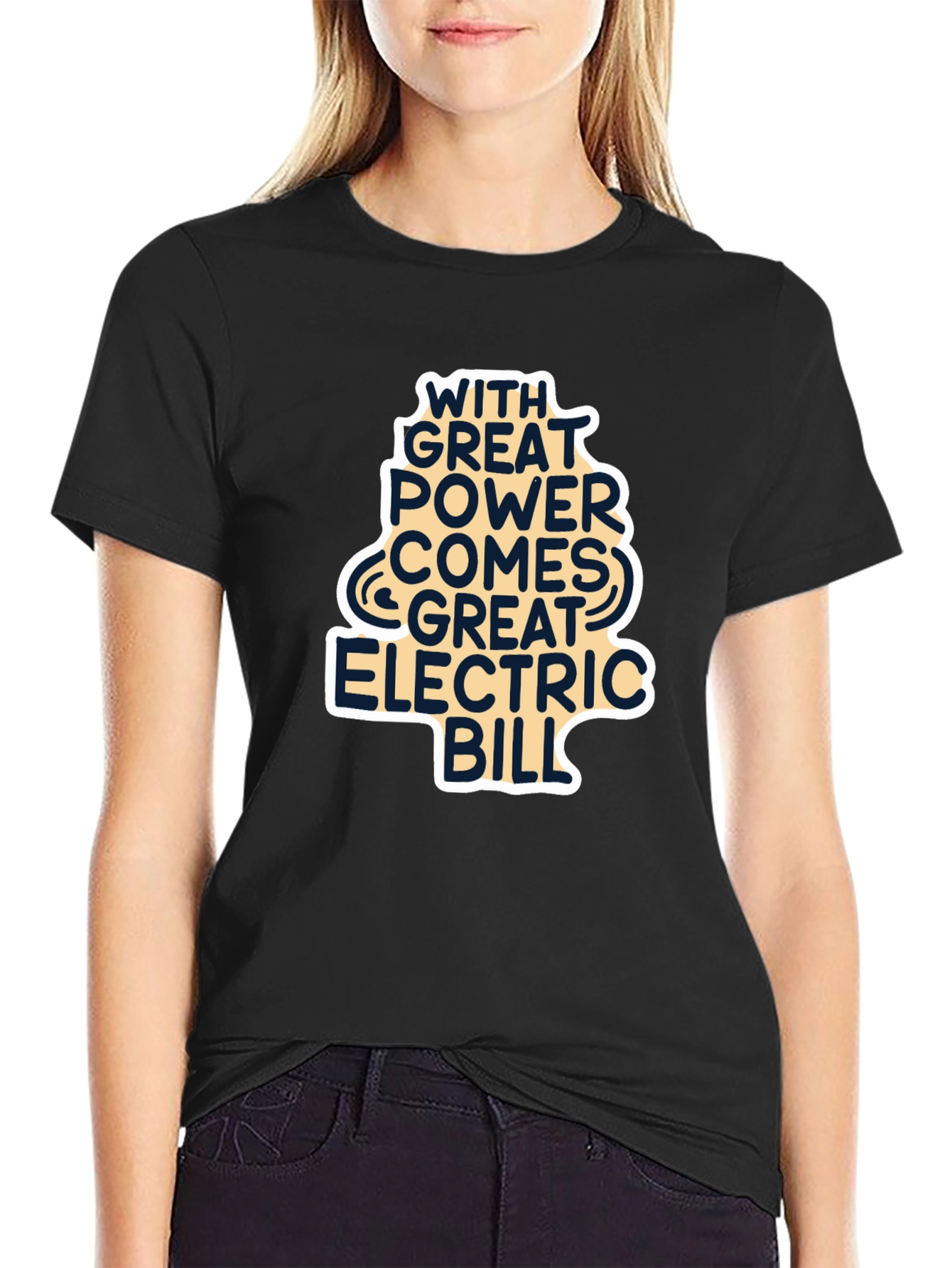 Great Power Electric Bill Graphic T-Shirt