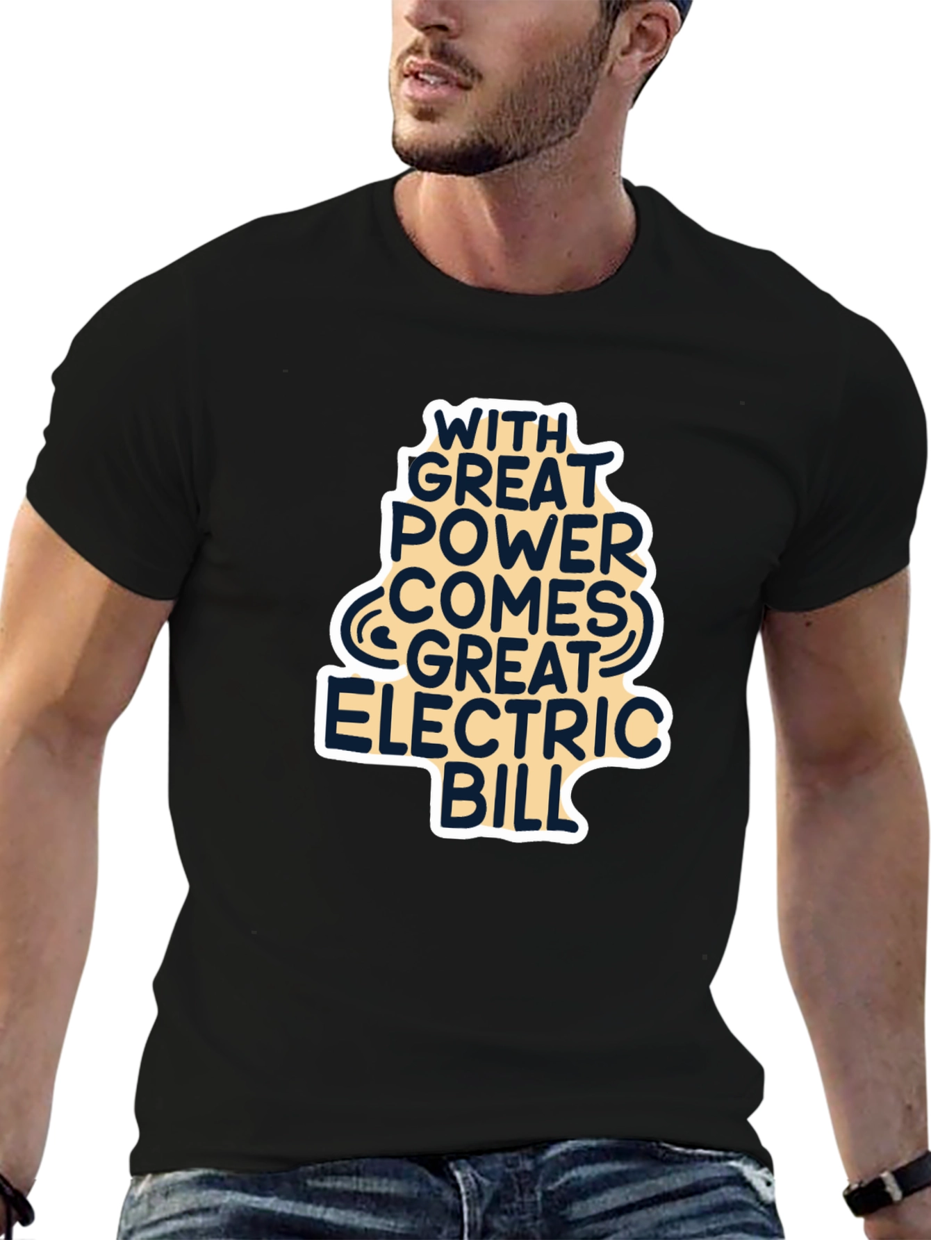 Great Power Electric Bill Graphic T-Shirt